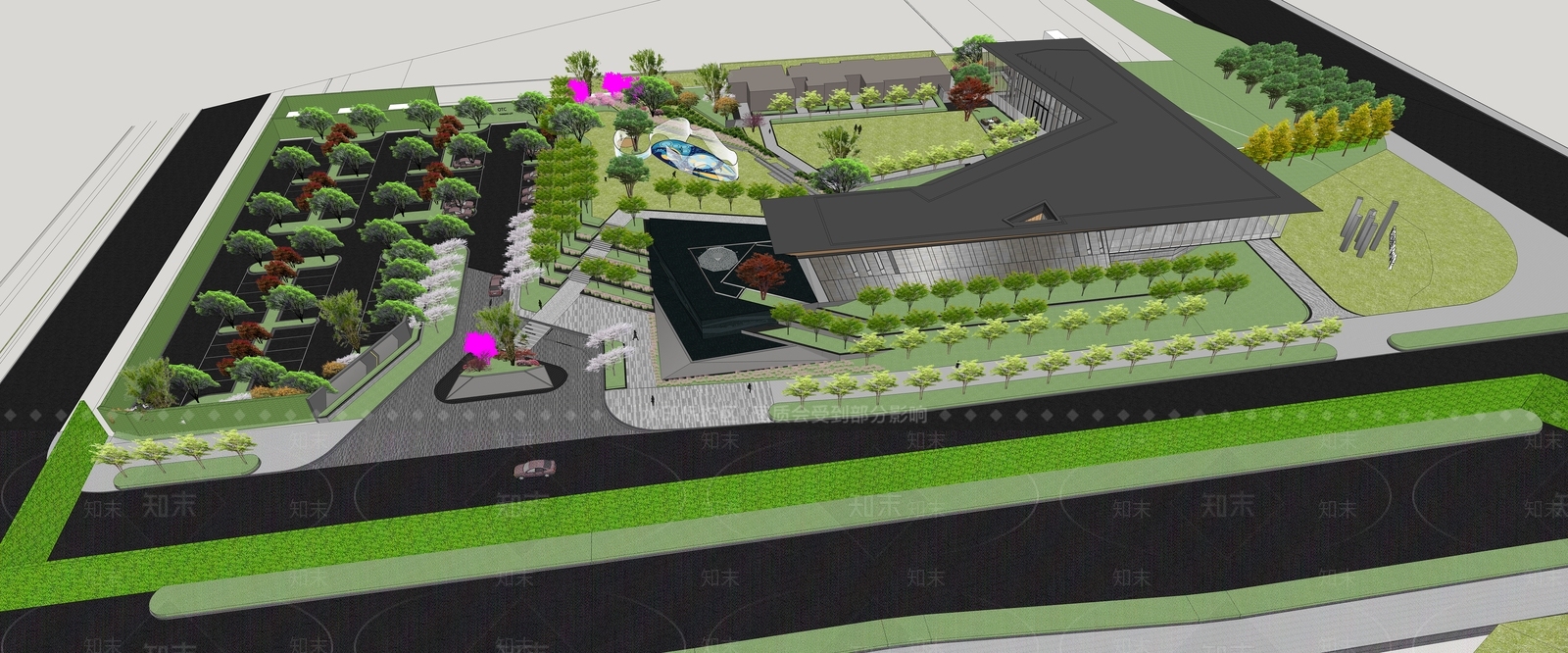 现代其他商业建筑SU模型下载【ID:1200108540】