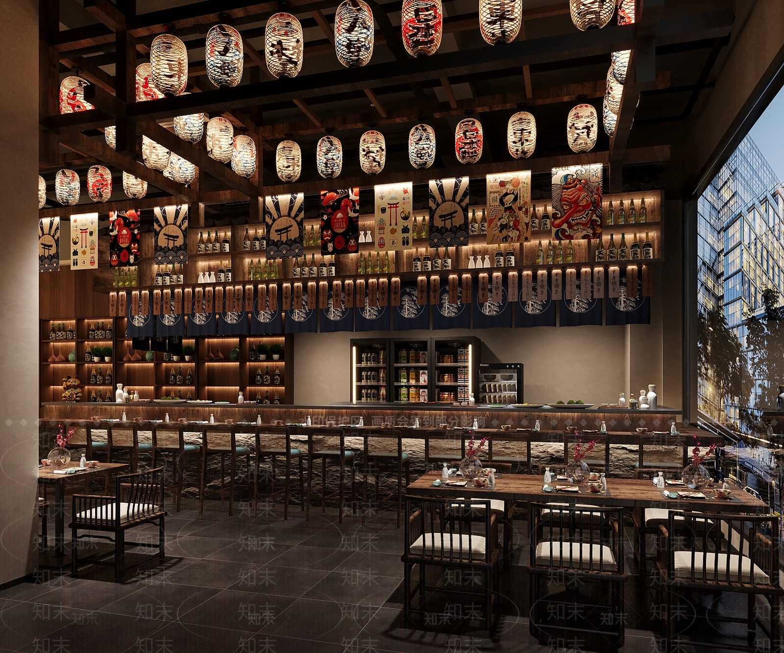 日式日料店3D模型下载【ID:1200109116】