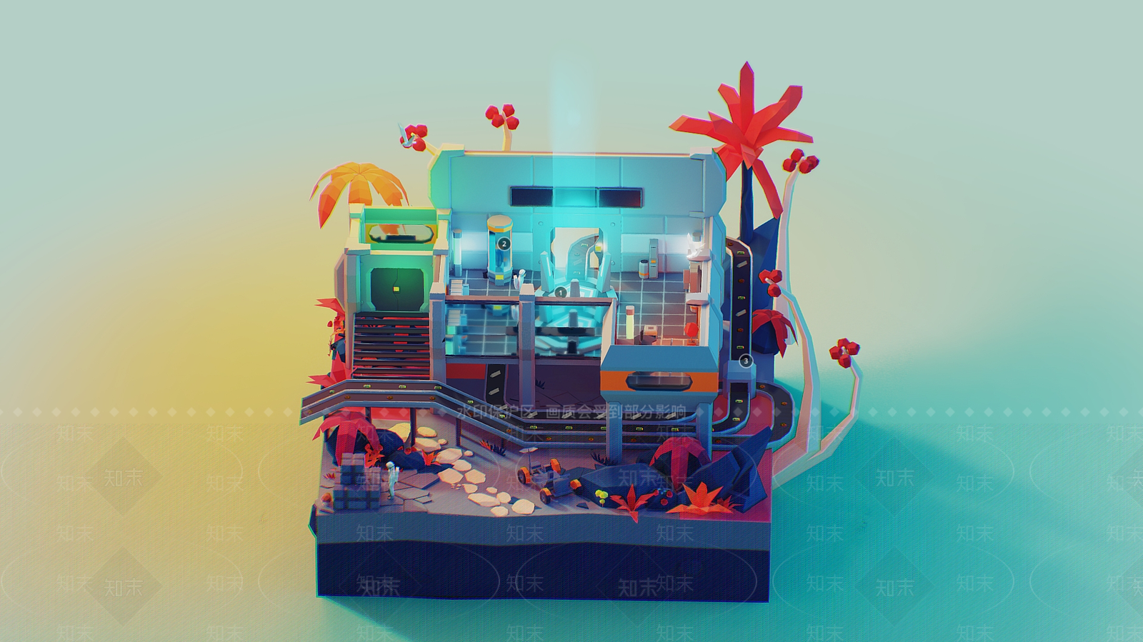 现代艺术风格建筑3D模型下载【ID:1200110752】