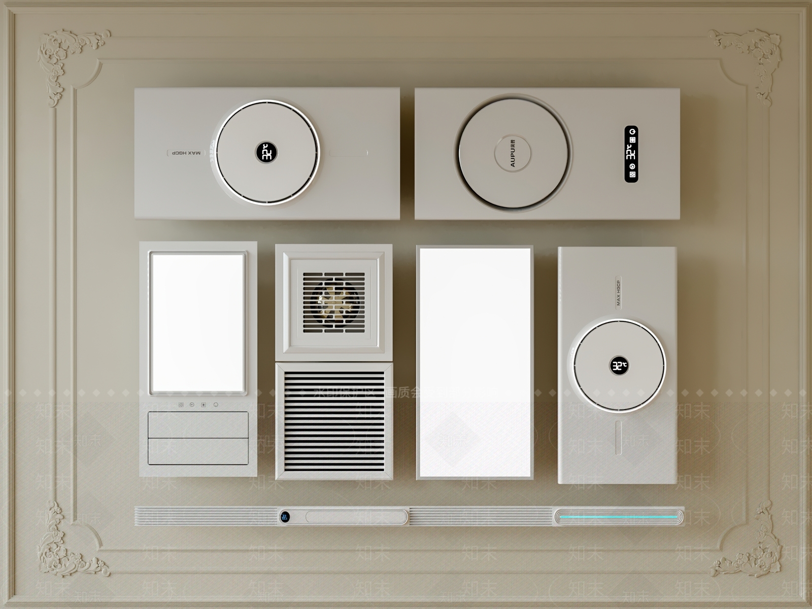 浴霸3D模型下载【ID:1200111449】