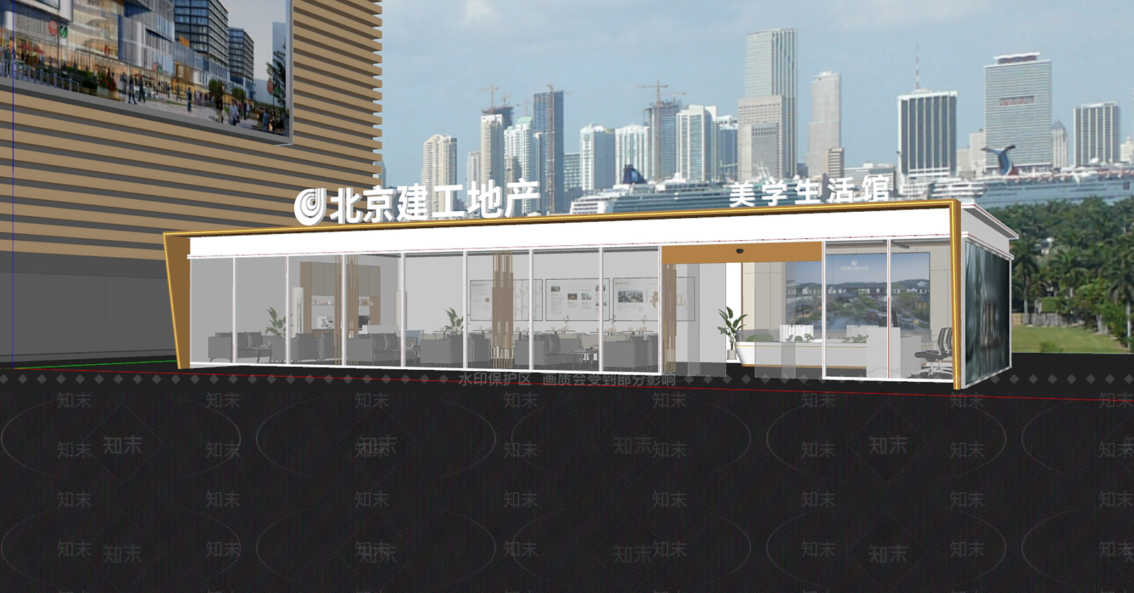 新中式现代其他休闲娱乐空间SU模型下载【ID:1200117223】