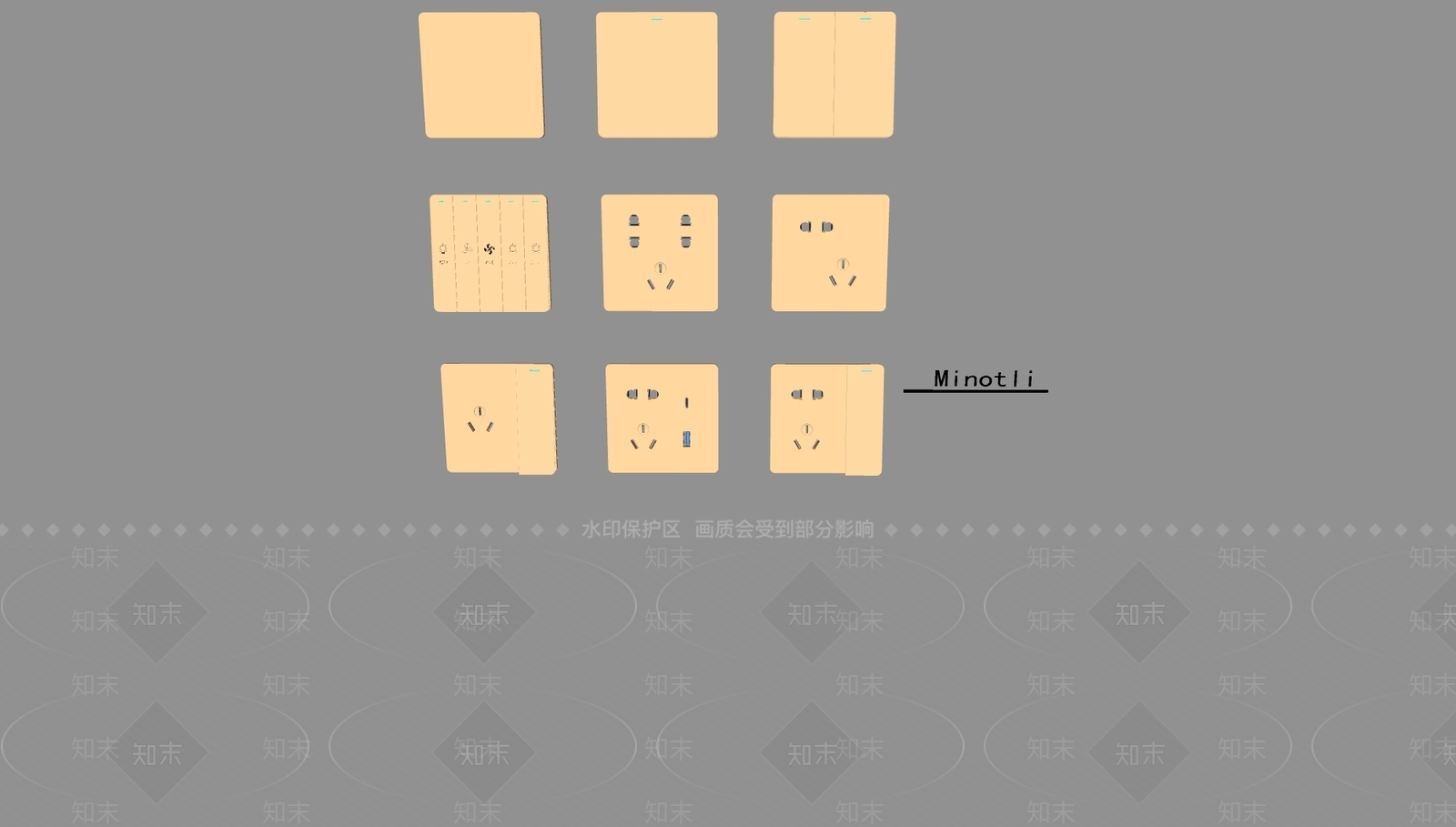 开关插座SU模型下载【ID:1200119054】