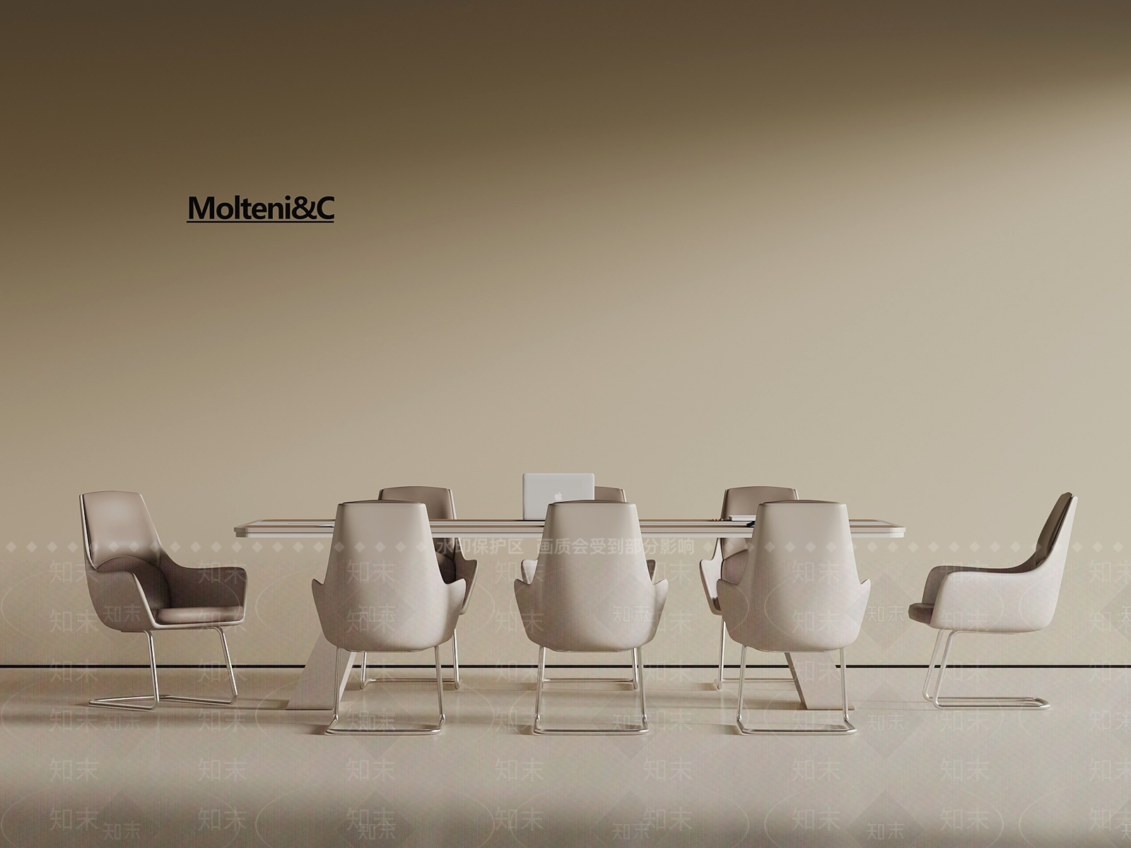 现代会议桌3D模型下载【ID:1200120653】