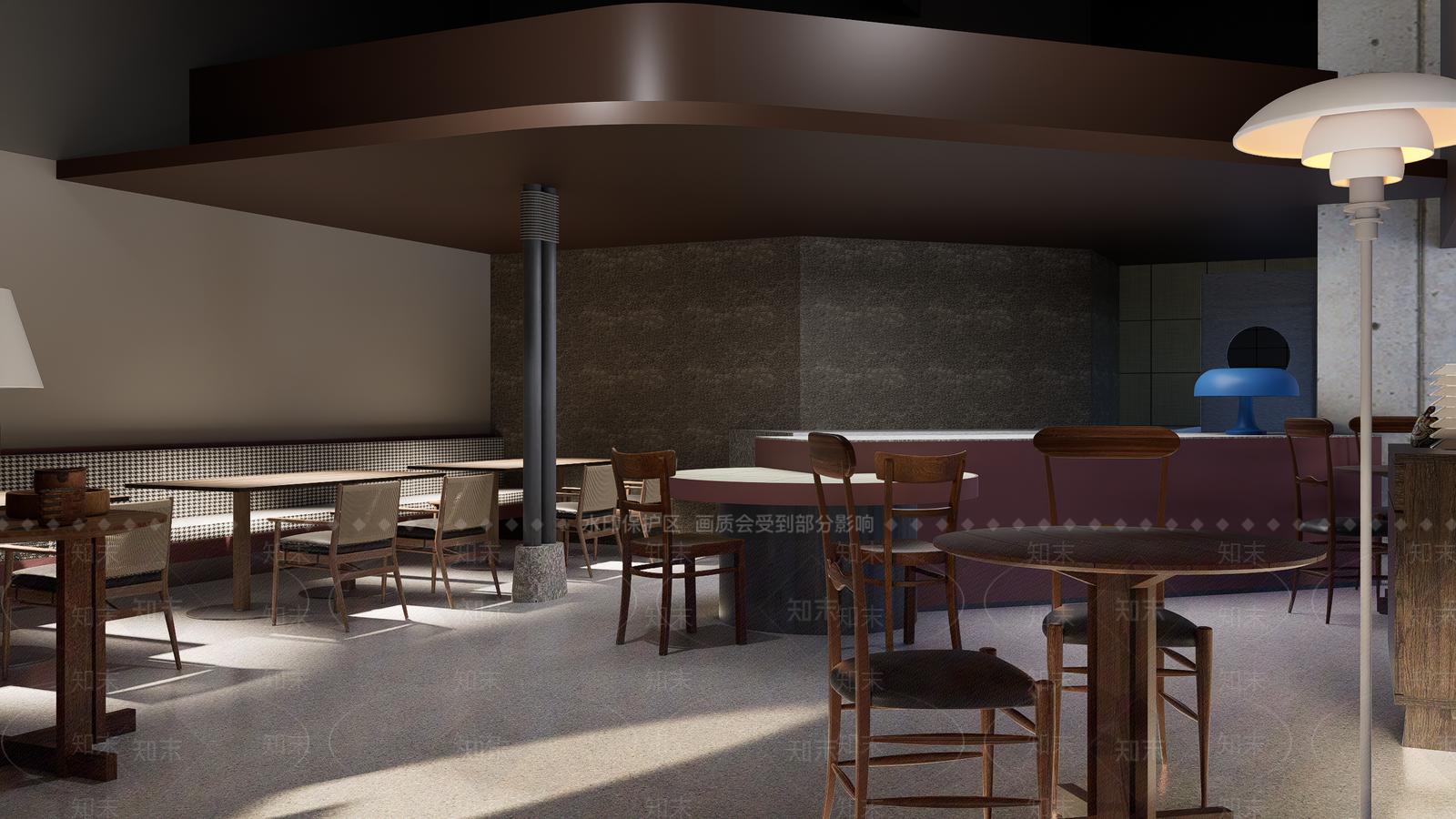 现代酒店餐厅SU模型下载【ID:1200124523】