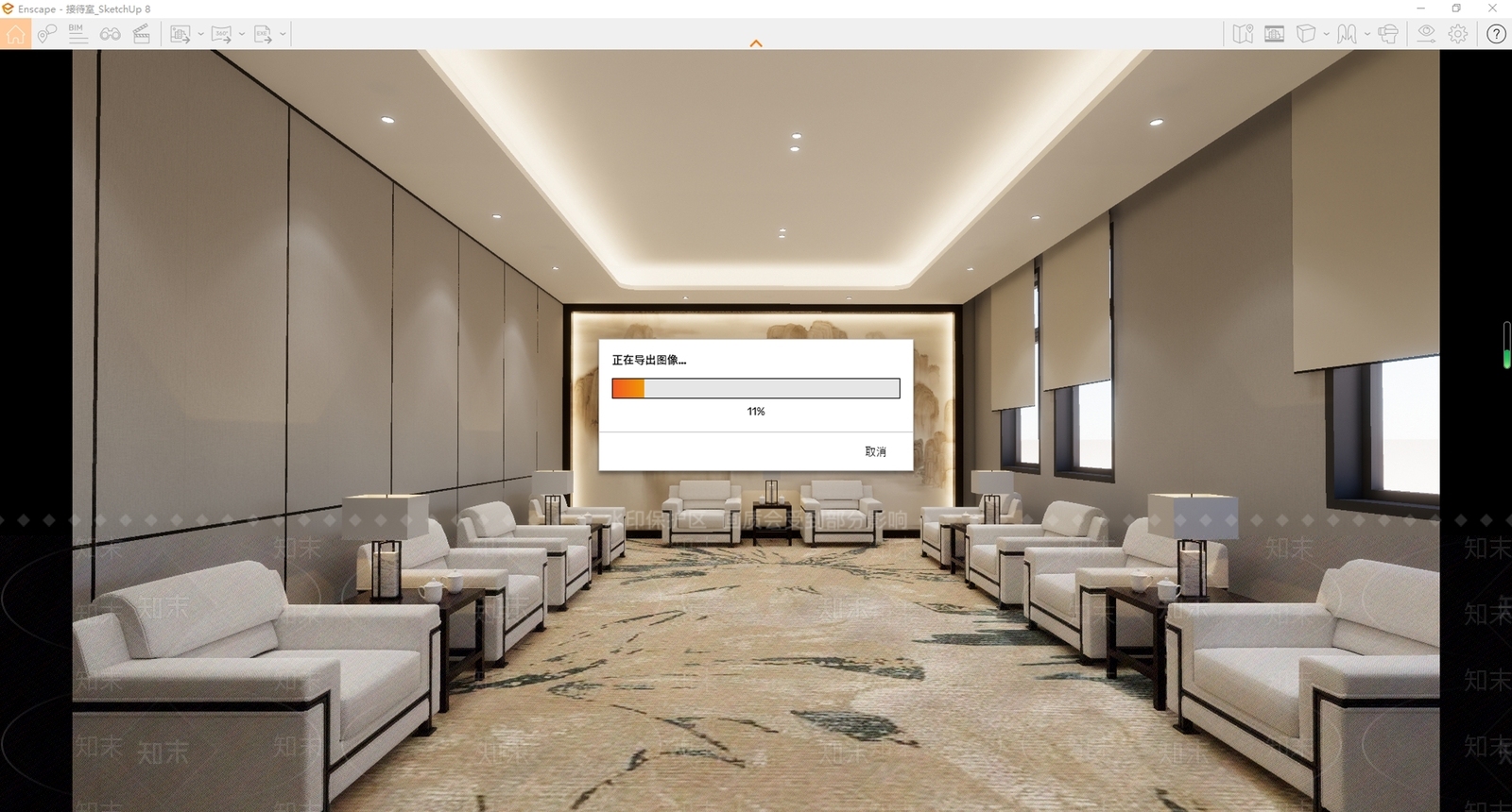 现代会议室SU模型下载【ID:1200124934】