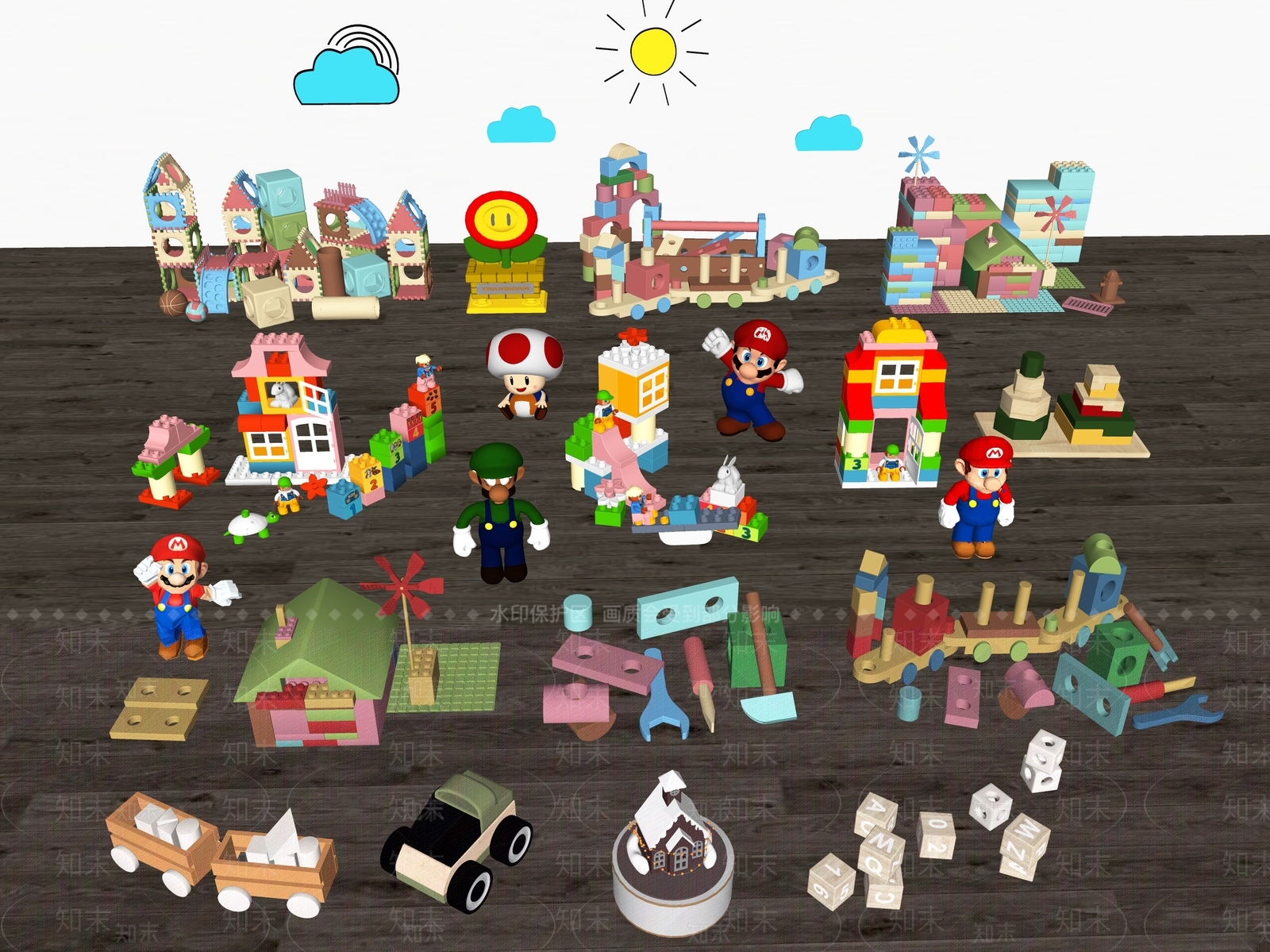 玩具SU模型下载【ID:1200128587】