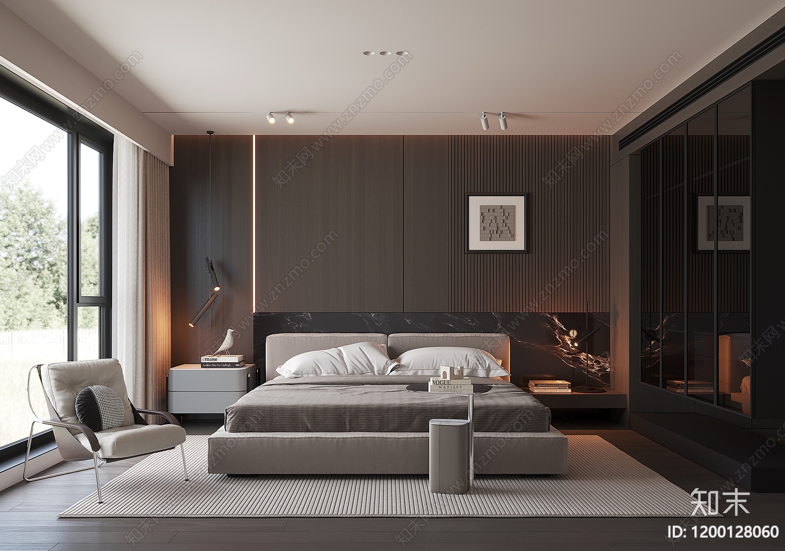 现代家居卧室3D模型下载【ID:1200128060】