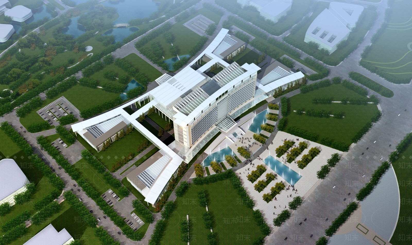 现代极简其他商业建筑SU模型下载【ID:1200130630】