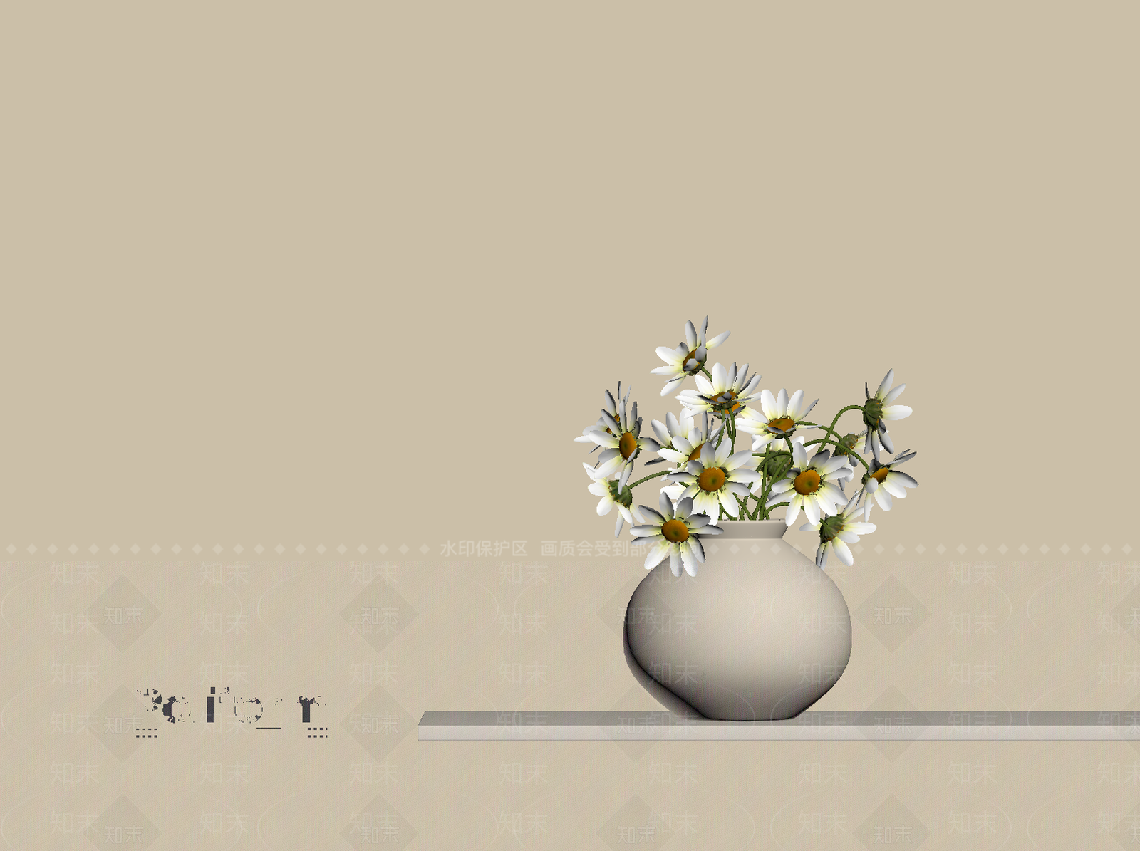 现代奶油花瓶SU模型下载【ID:1200130270】