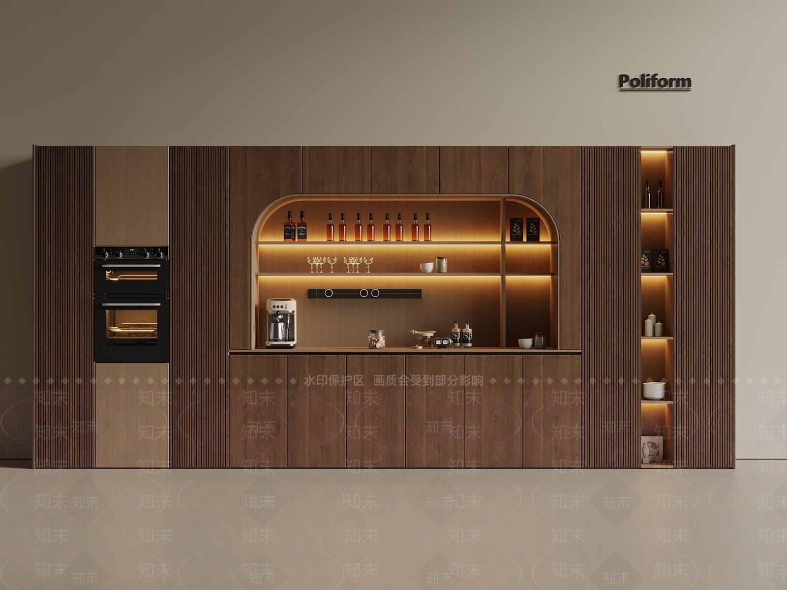 新中式中古酒柜SU模型下载【ID:1200136680】