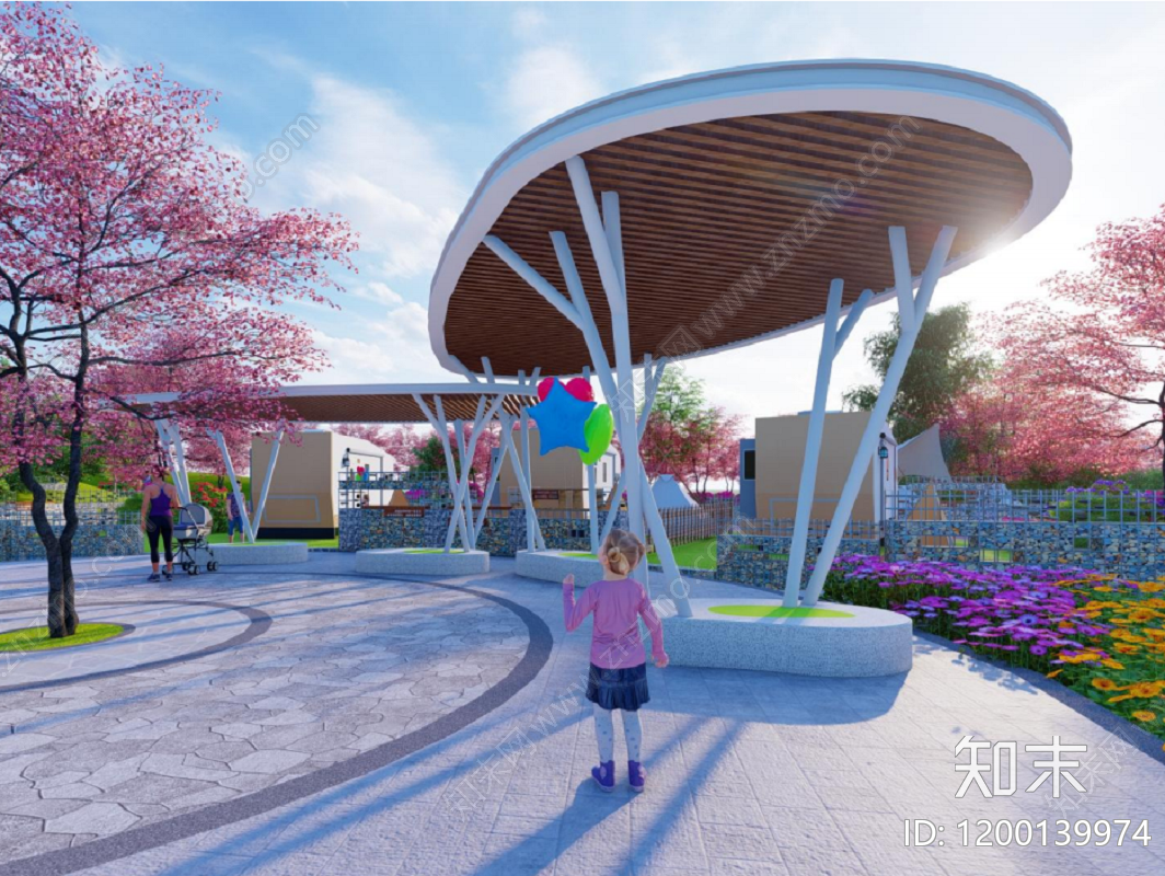 现代简约廊架施工图下载【ID:1200139974】