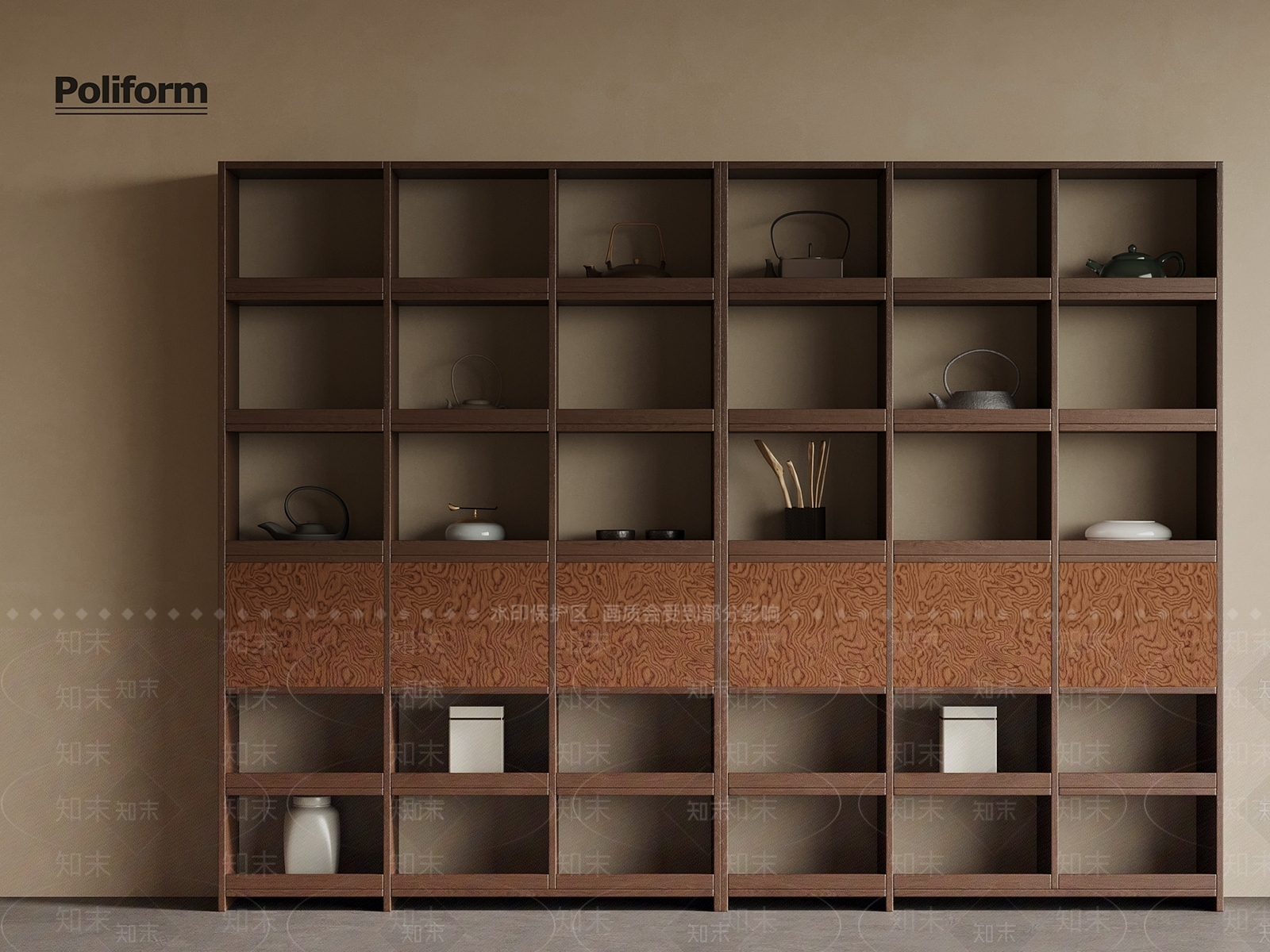 新中式博古架3D模型下载【ID:1200139701】