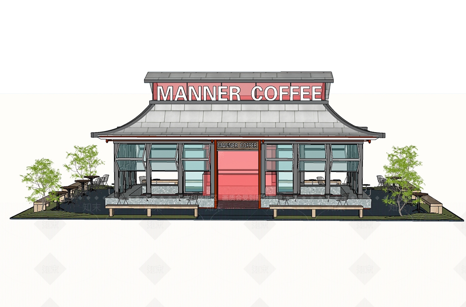 现代新中式其他店铺SU模型下载【ID:1200143862】