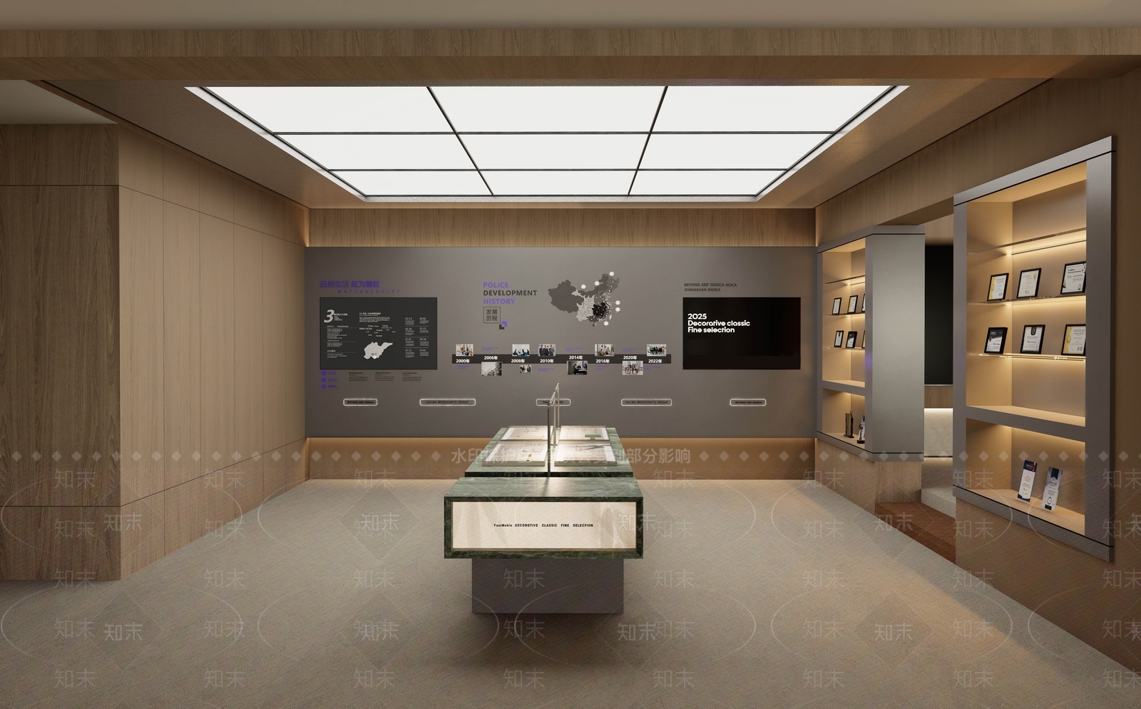 现代极简科技展厅SU模型下载【ID:1200146376】