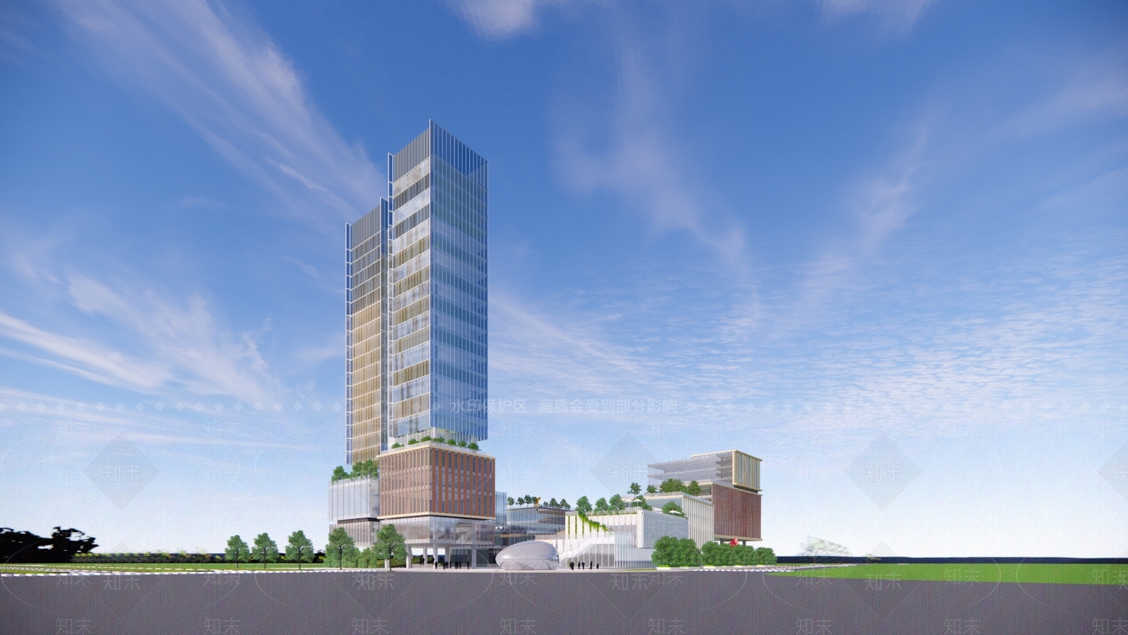现代商场建筑SU模型下载【ID:1200146257】