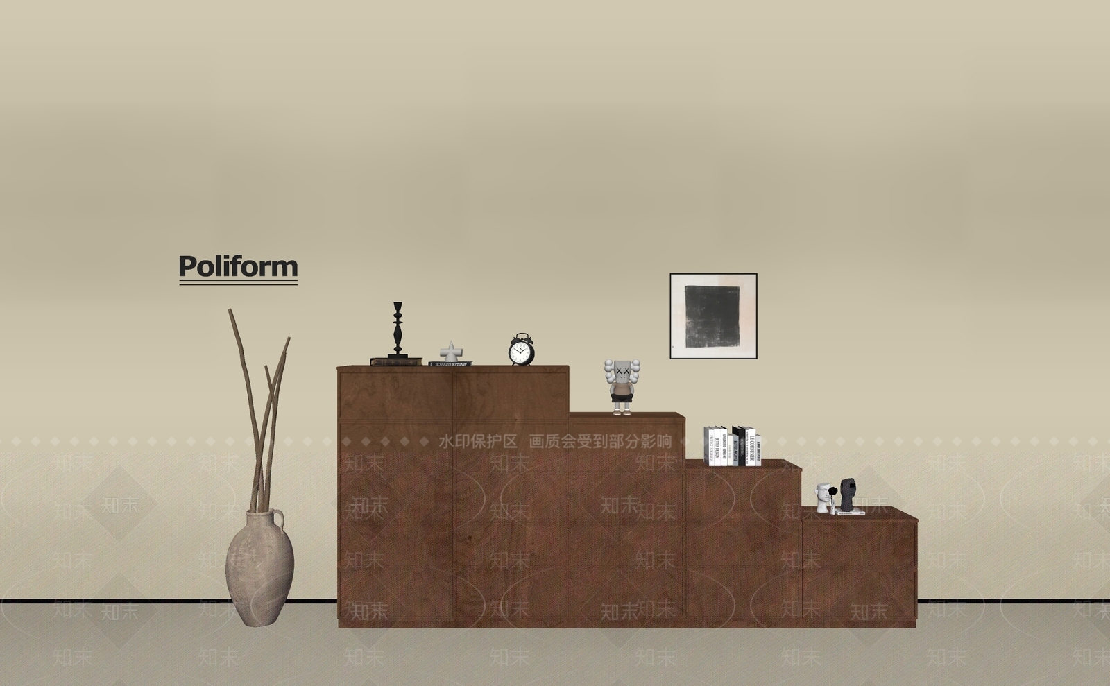现代玄关柜SU模型下载【ID:1200147080】