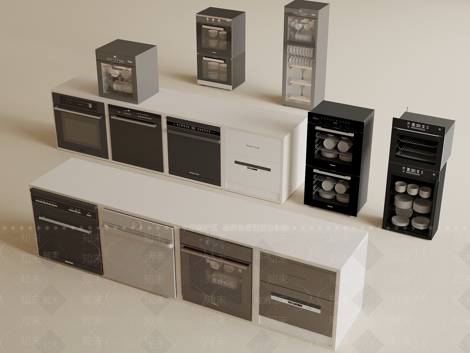 洗碗机SU模型下载【ID:1200147052】