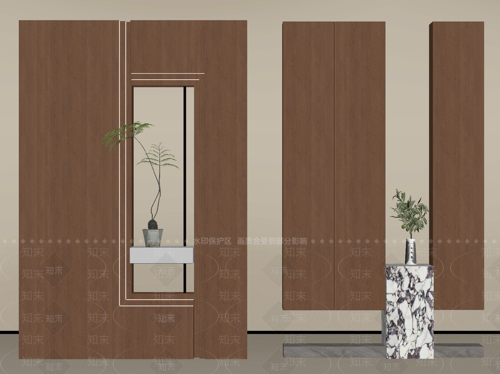 现代玄关SU模型下载【ID:1200148633】