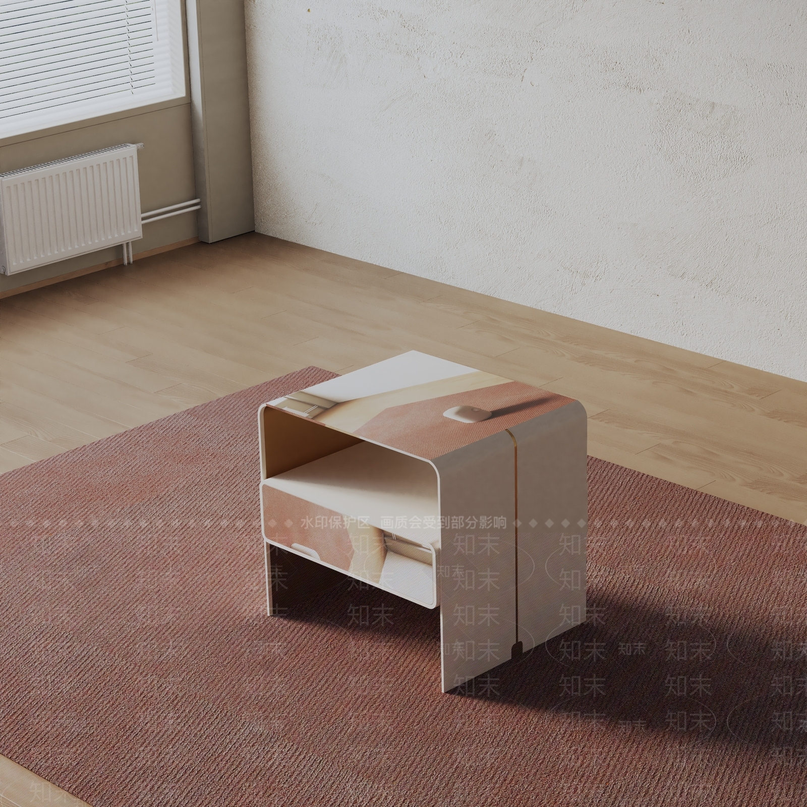 现代床头柜3D模型下载【ID:1200149693】