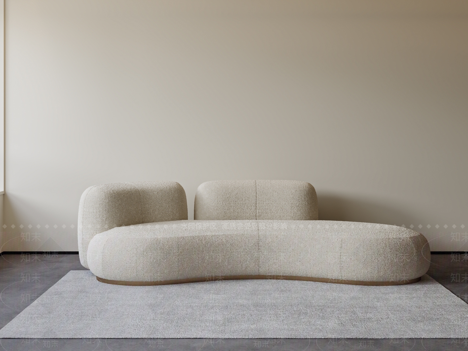 现代弧形沙发SU模型下载【ID:1200154459】