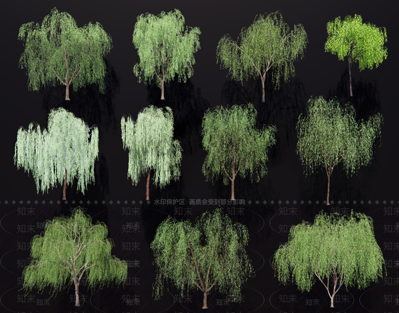 柳树3D模型下载【ID:1200155939】