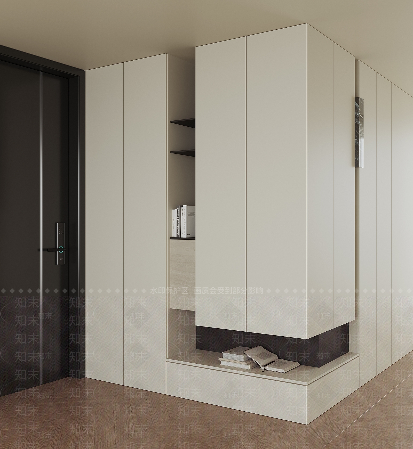 现代鞋柜3D模型下载【ID:1200156558】