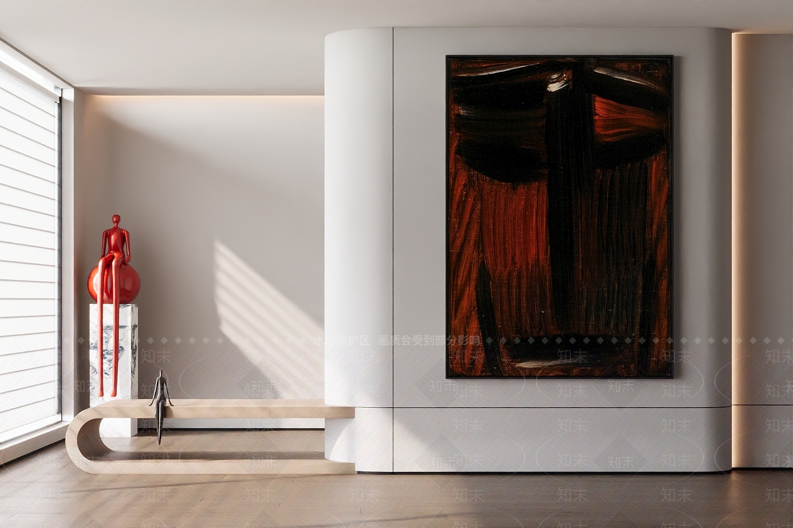 现代法式挂画3D模型下载【ID:1200157481】