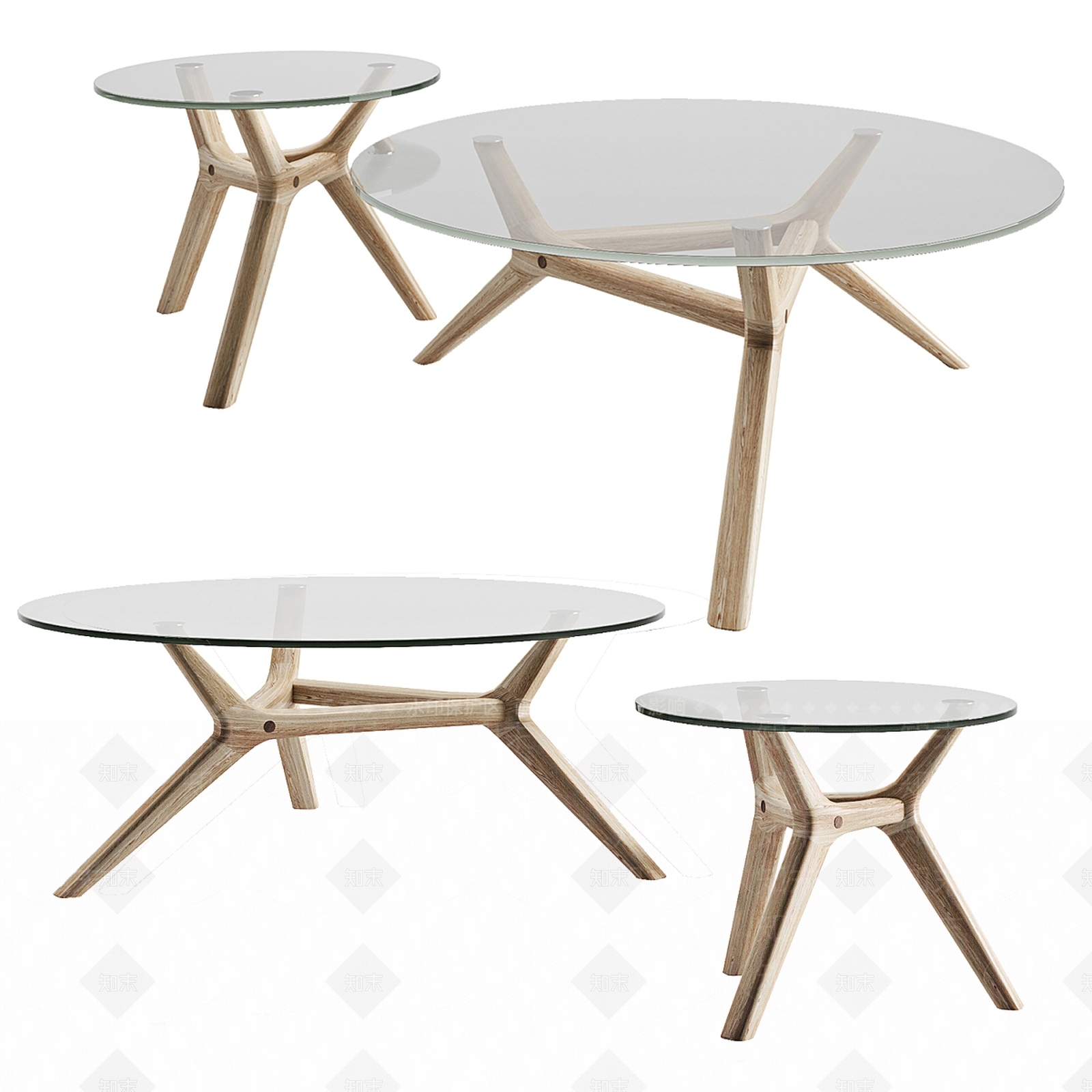 现代北欧茶几3D模型下载【ID:1200157733】