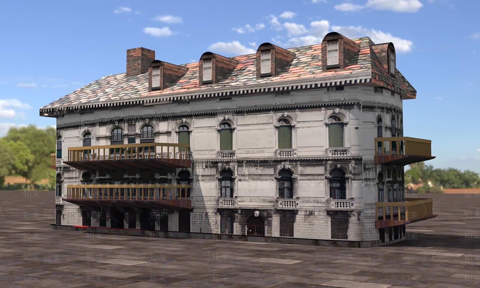 现代艺术风格建筑3D模型下载【ID:1200158911】