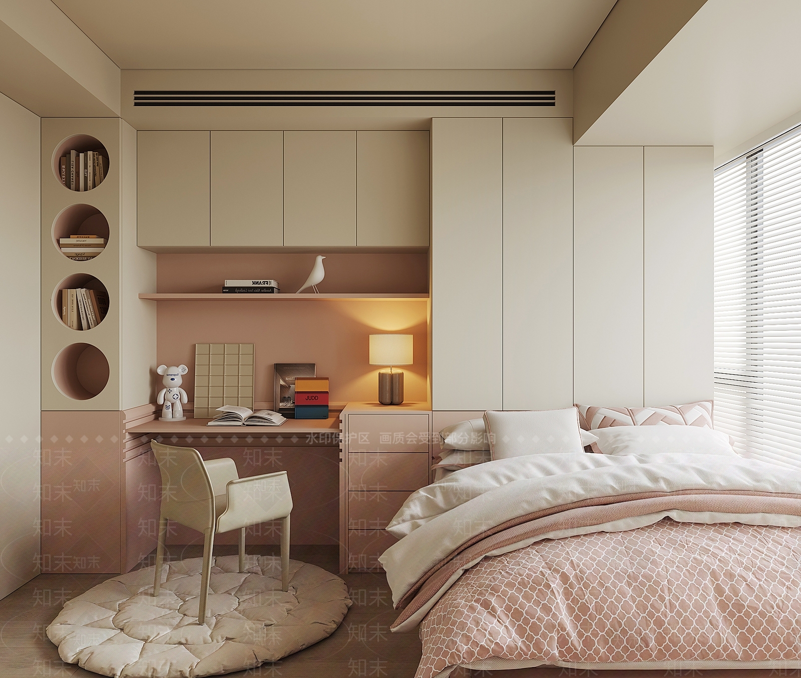 现代榻榻米卧室3D模型下载【ID:1200159149】