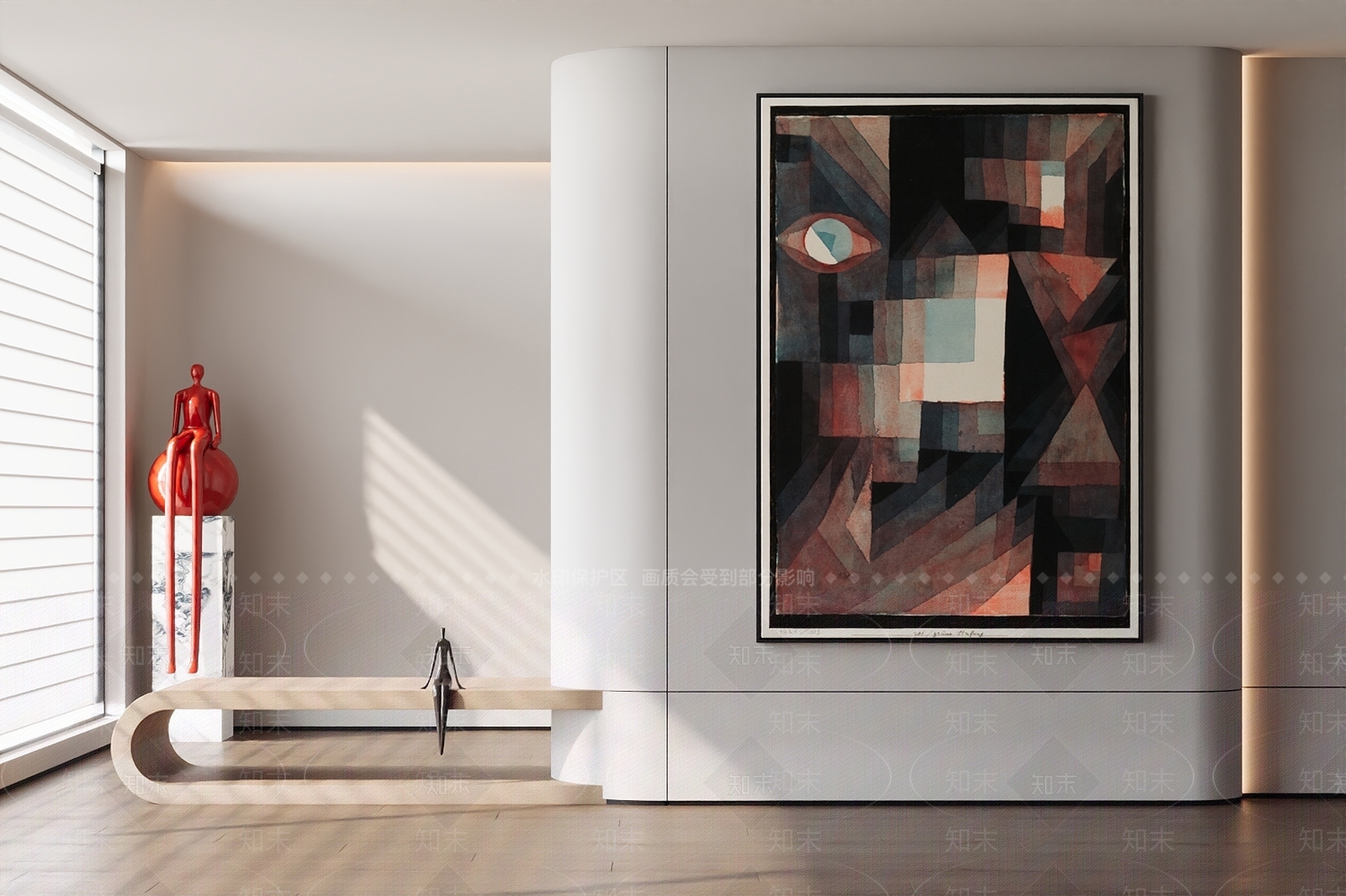 现代法式挂画3D模型下载【ID:1200159610】