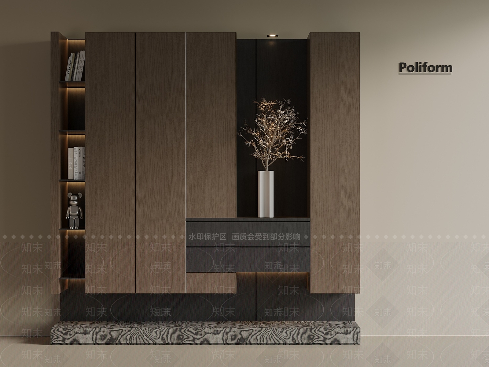 意式轻奢鞋柜3D模型下载【ID:1200164831】