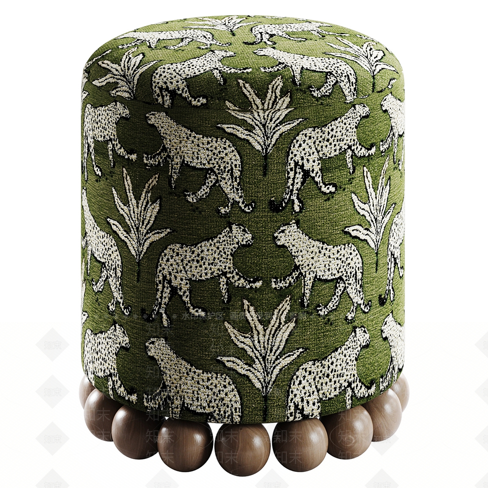 新中式中古现代奶油其他凳子3D模型下载【ID:1200165613】