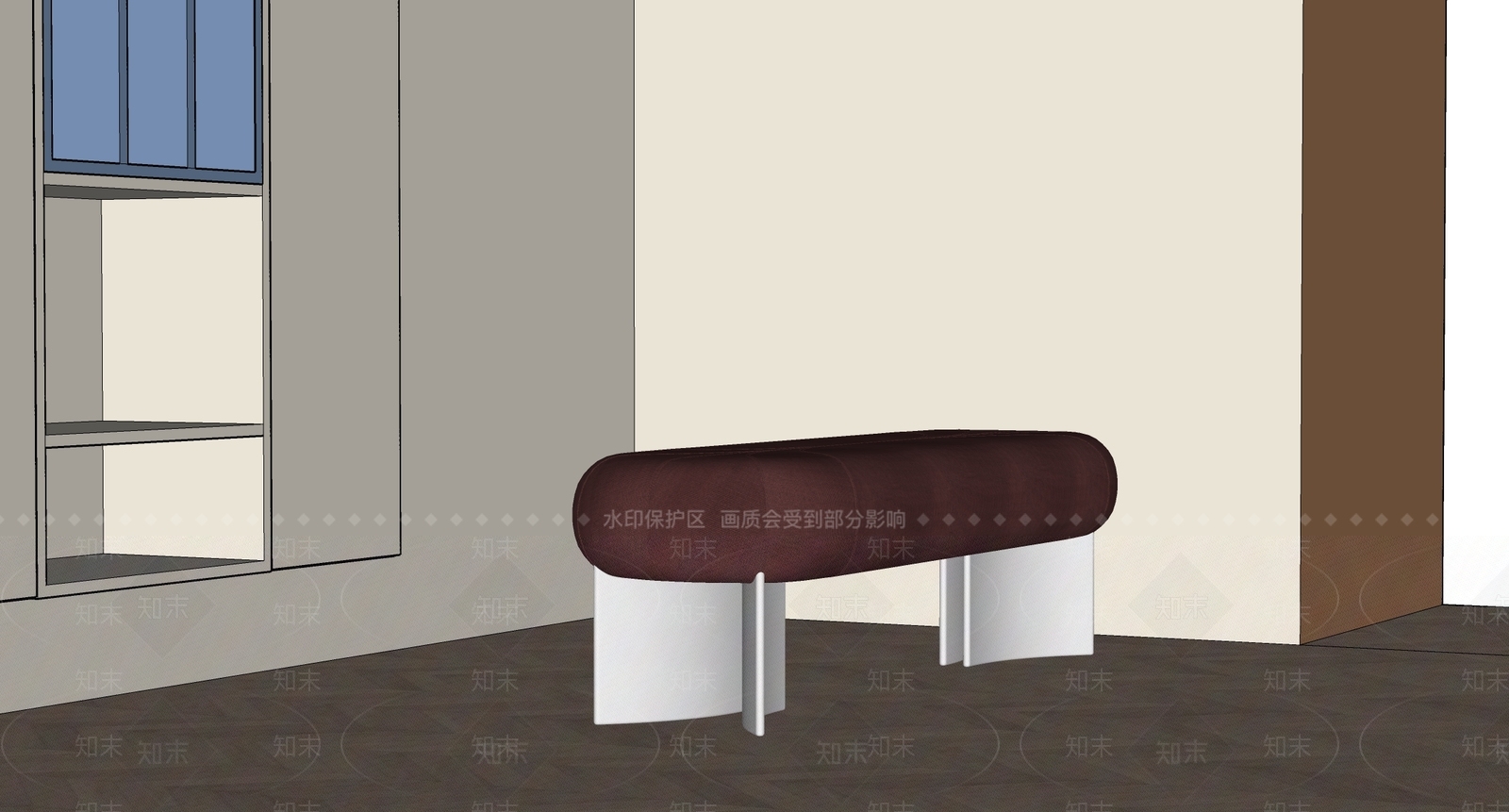 中古侘寂其他凳子SU模型下载【ID:1200168525】