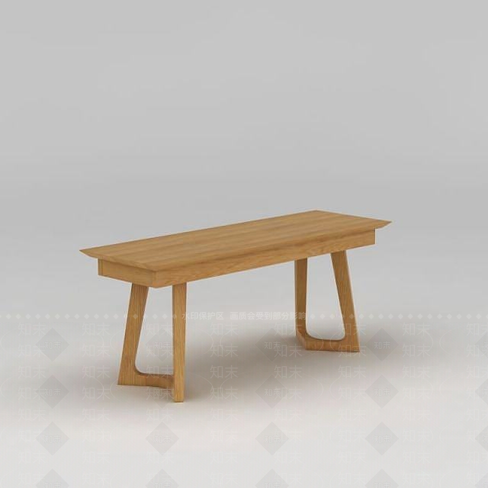 现代简约实木边桌3D模型下载【ID:1200169425】