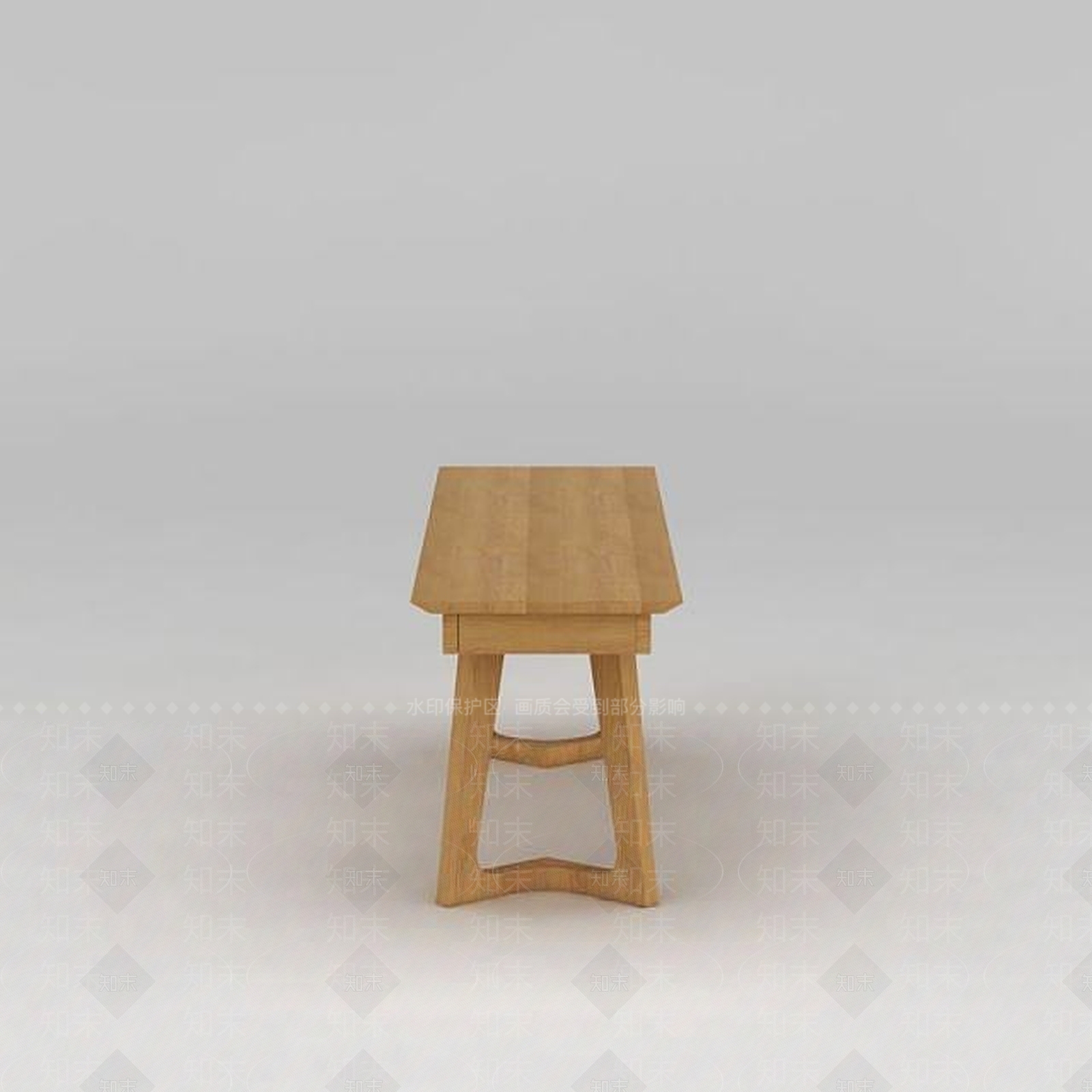 现代简约实木边桌3D模型下载【ID:1200169425】