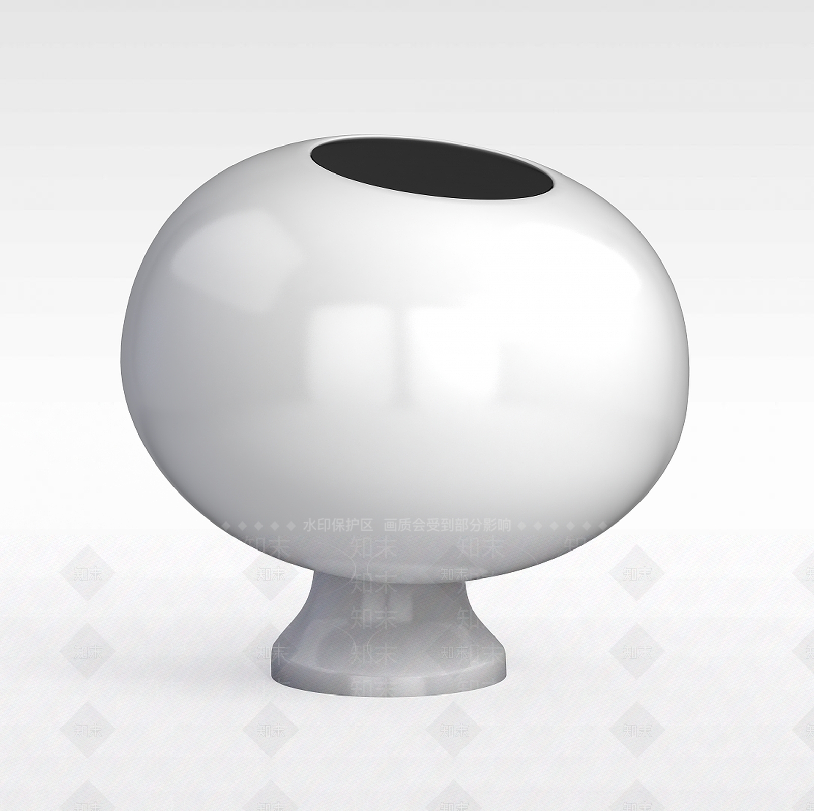 现代创意白色陶瓷罐子3D模型下载【ID:1200169591】