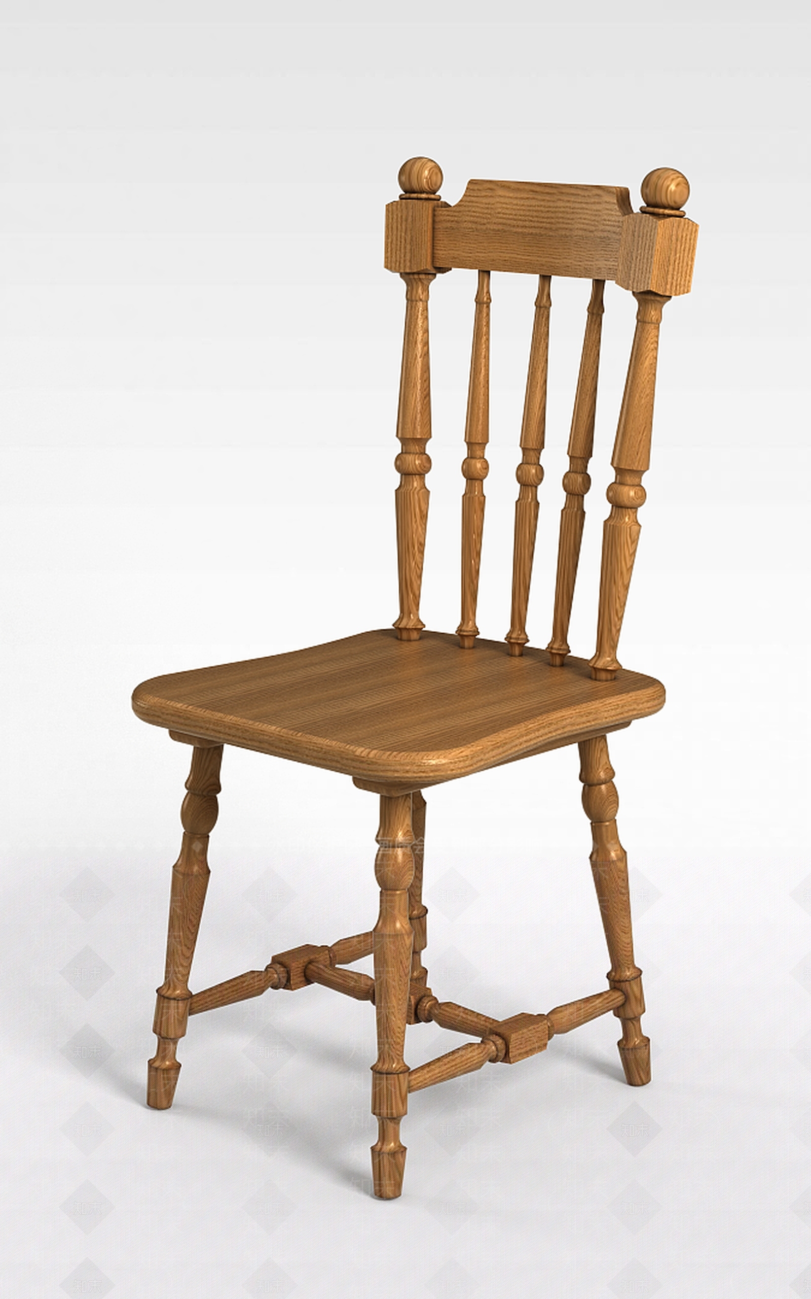 中式实木雕花椅子3D模型下载【ID:1200169906】