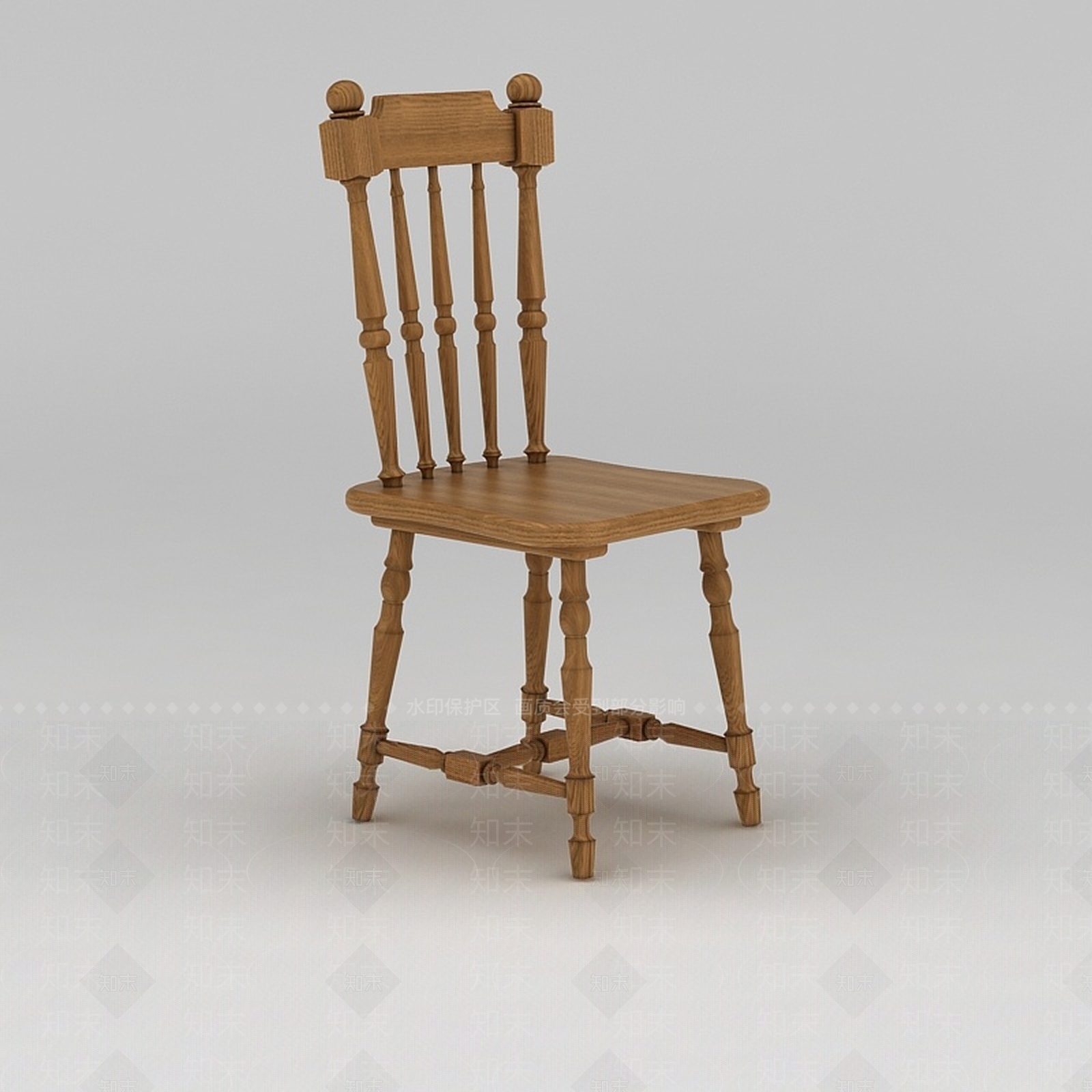 中式实木雕花椅子3D模型下载【ID:1200169906】