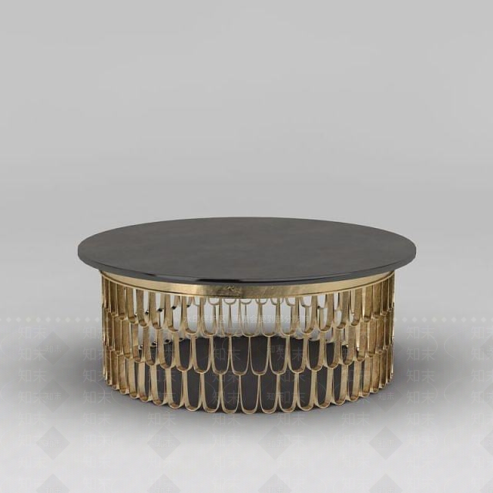 现代金色茶几3D模型下载【ID:1200169927】