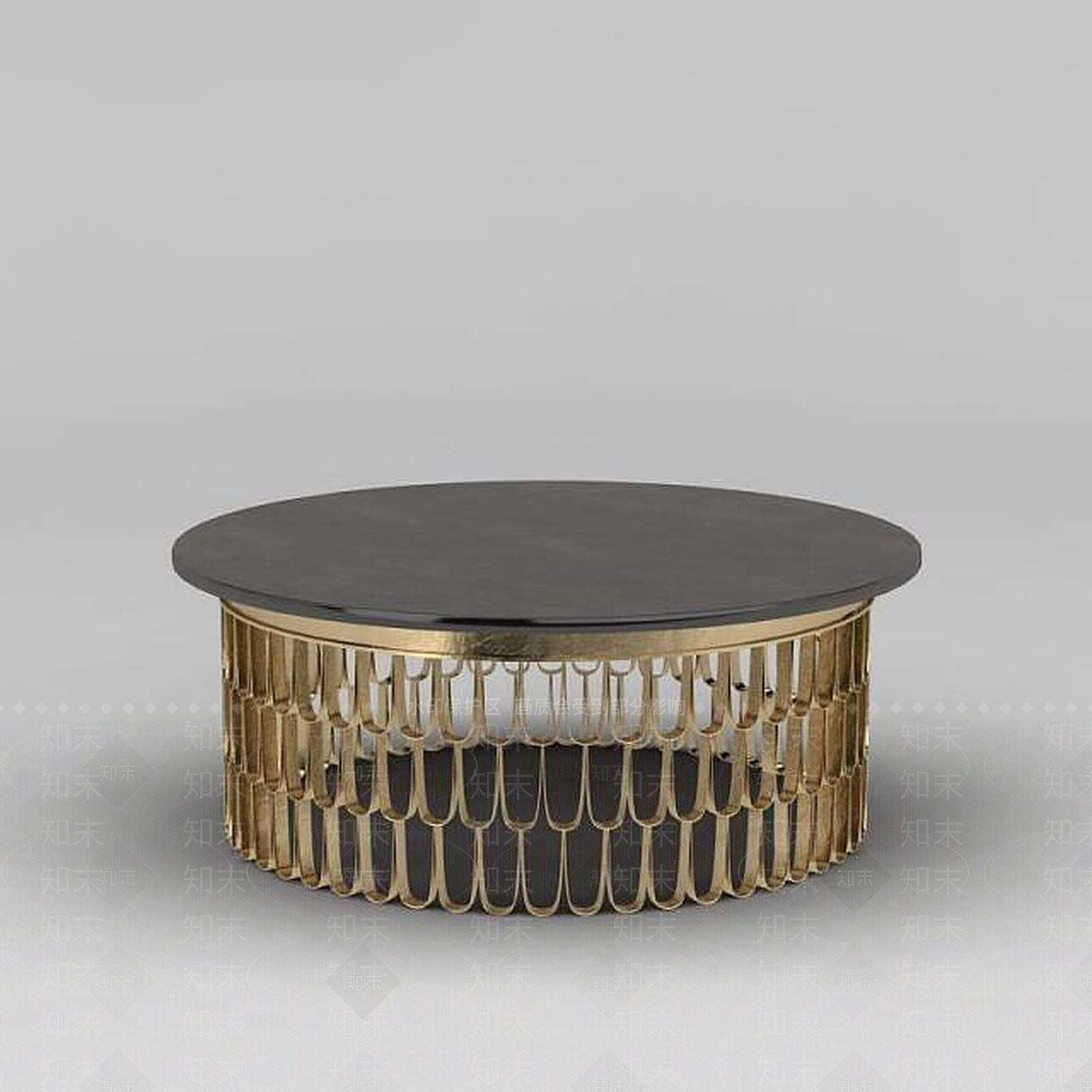 现代金色茶几3D模型下载【ID:1200169927】