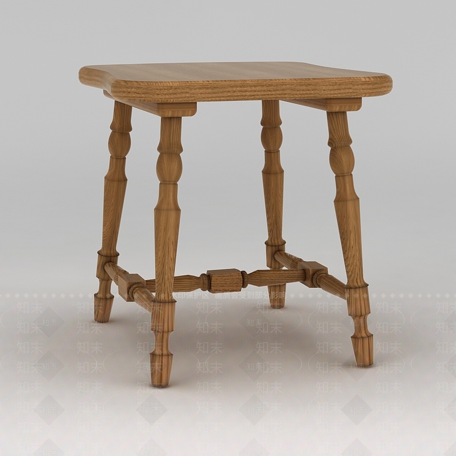 现代简约实木椅子板凳3D模型下载【ID:1200170033】