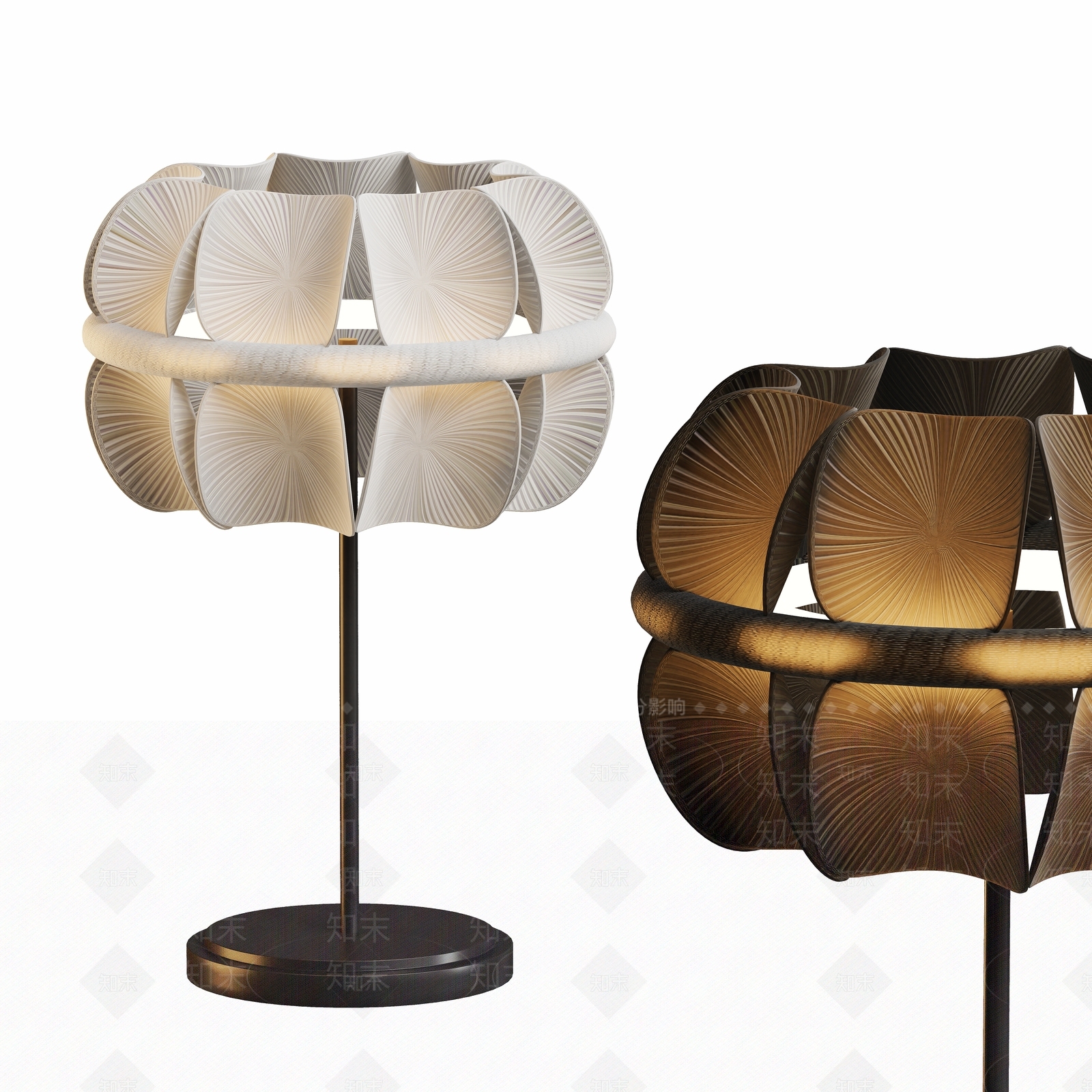 现代奶油台灯3D模型下载【ID:1200170375】