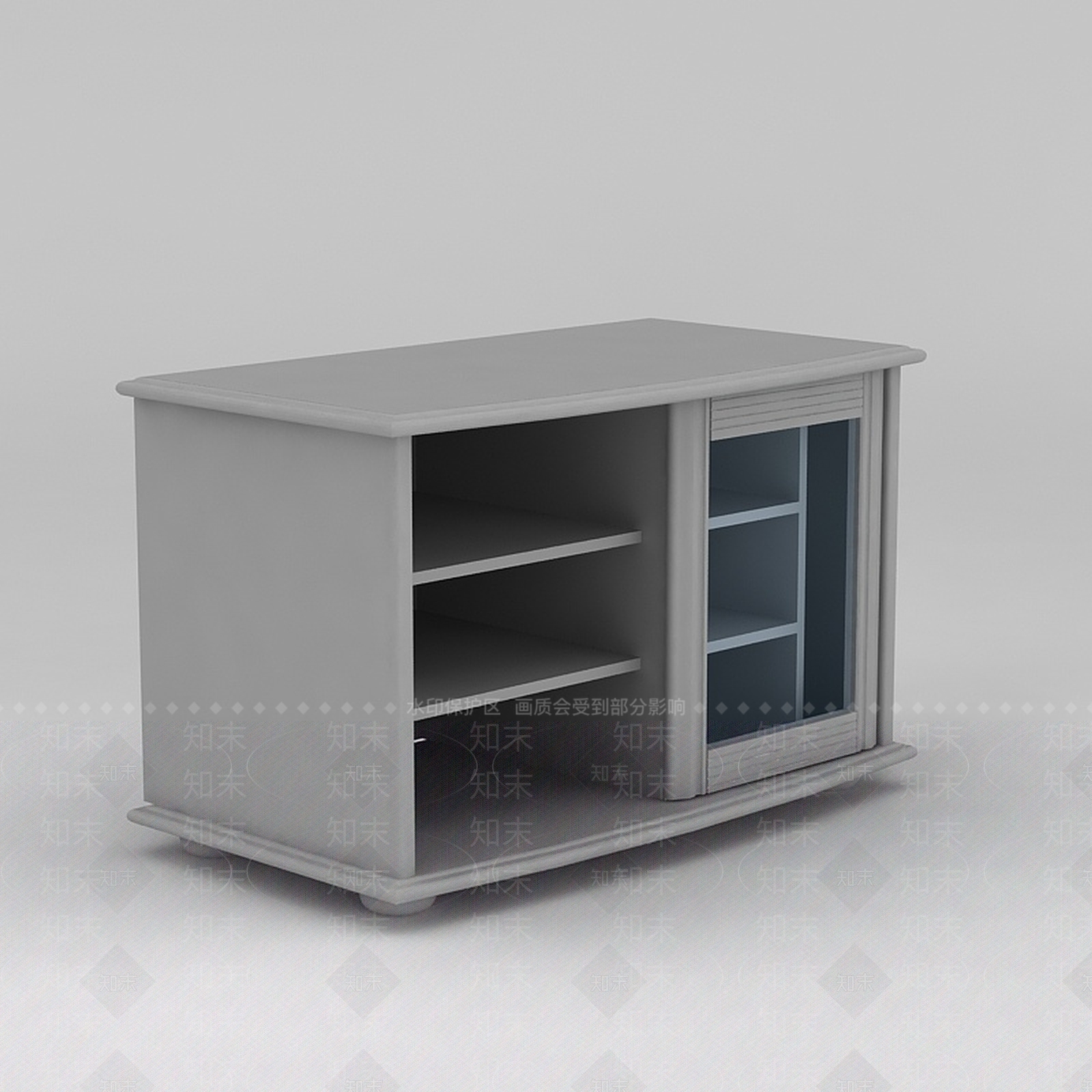 现代电视柜储物柜3D模型下载【ID:1200170484】