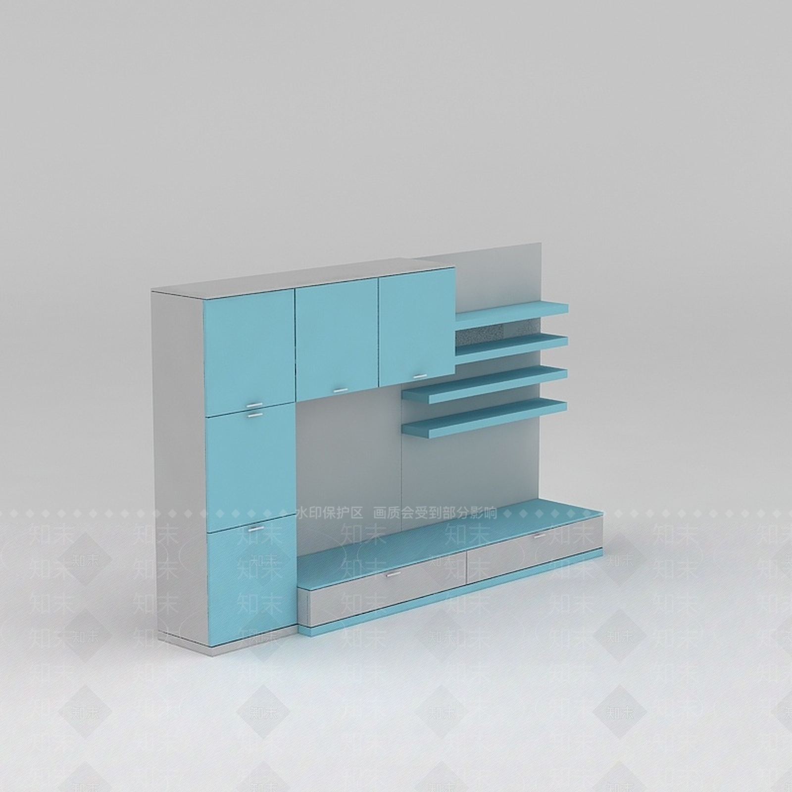 现代电视柜3D模型下载【ID:1200170437】
