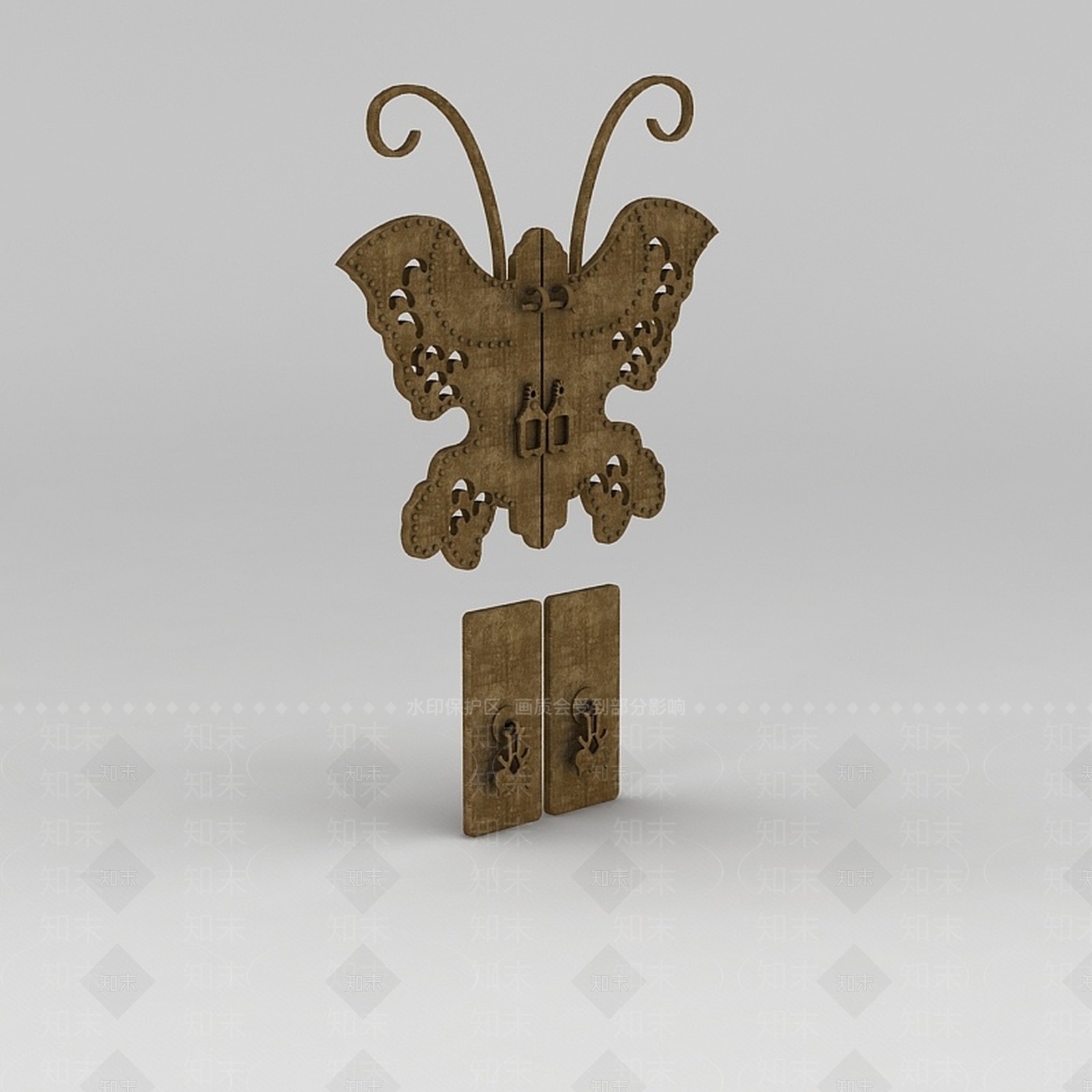中式金属雕花门把手3D模型下载【ID:1200170899】