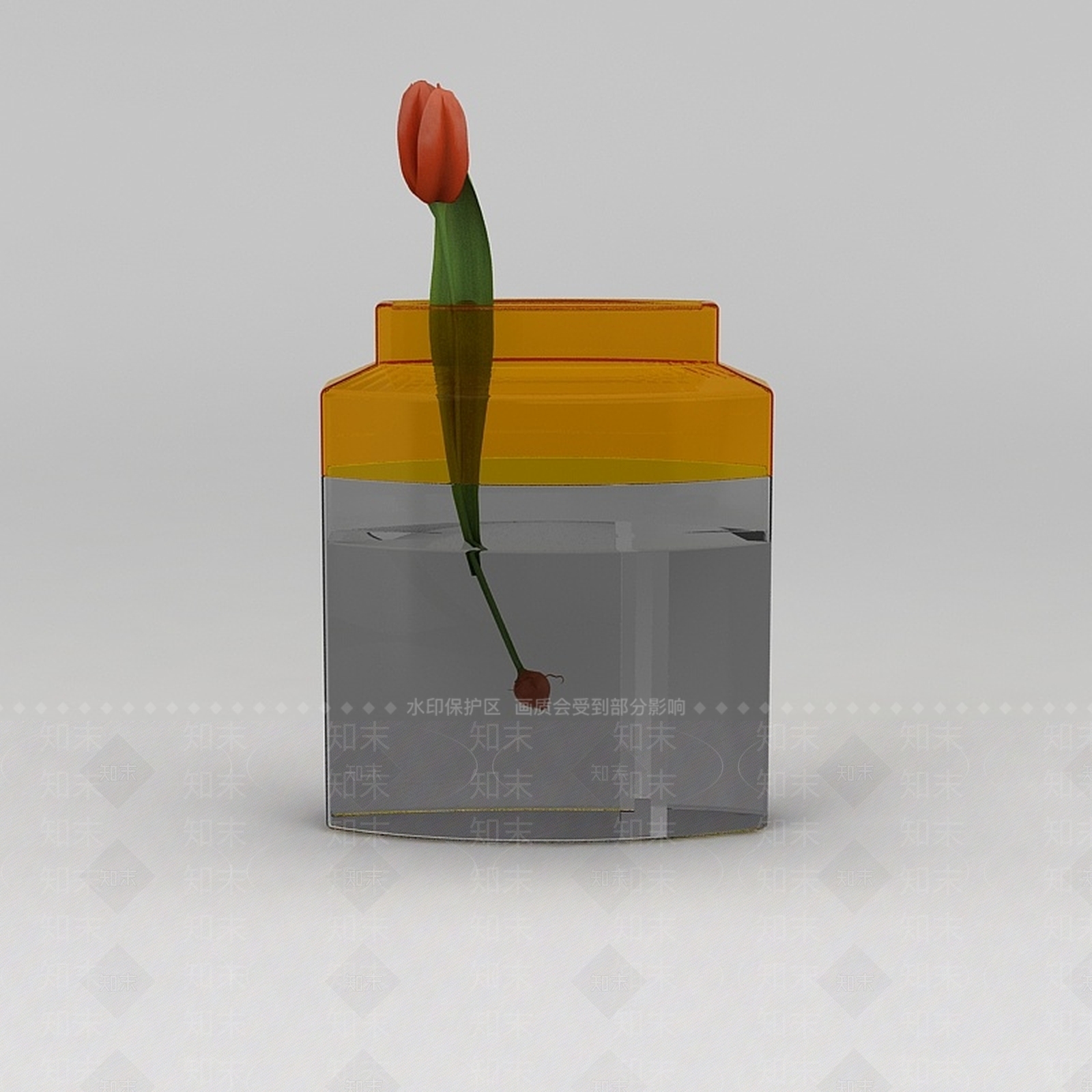 现代郁金香鲜花摆件3D模型下载【ID:1200171194】
