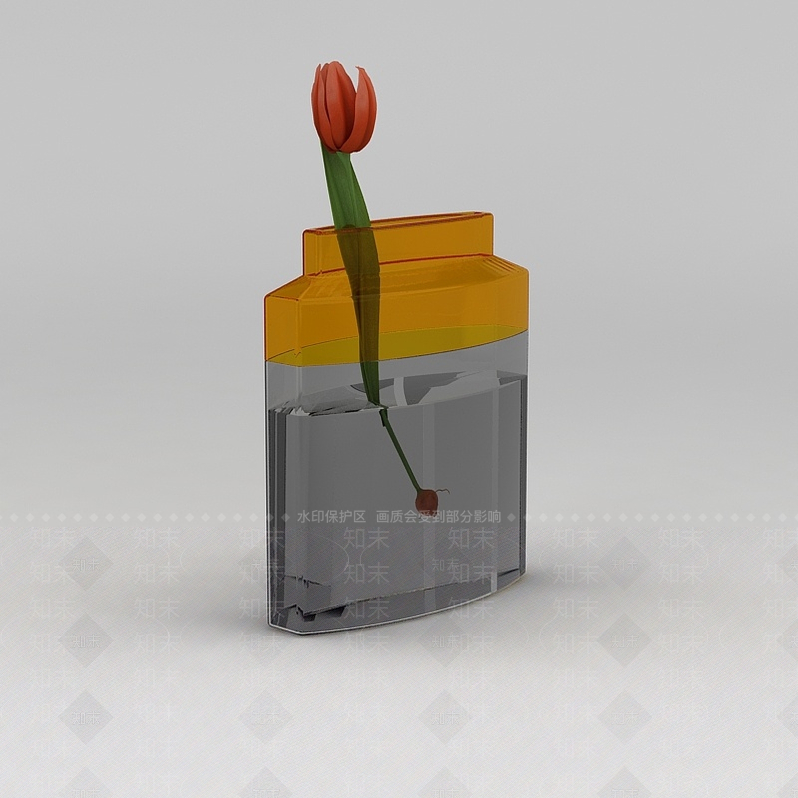 现代郁金香鲜花摆件3D模型下载【ID:1200171194】