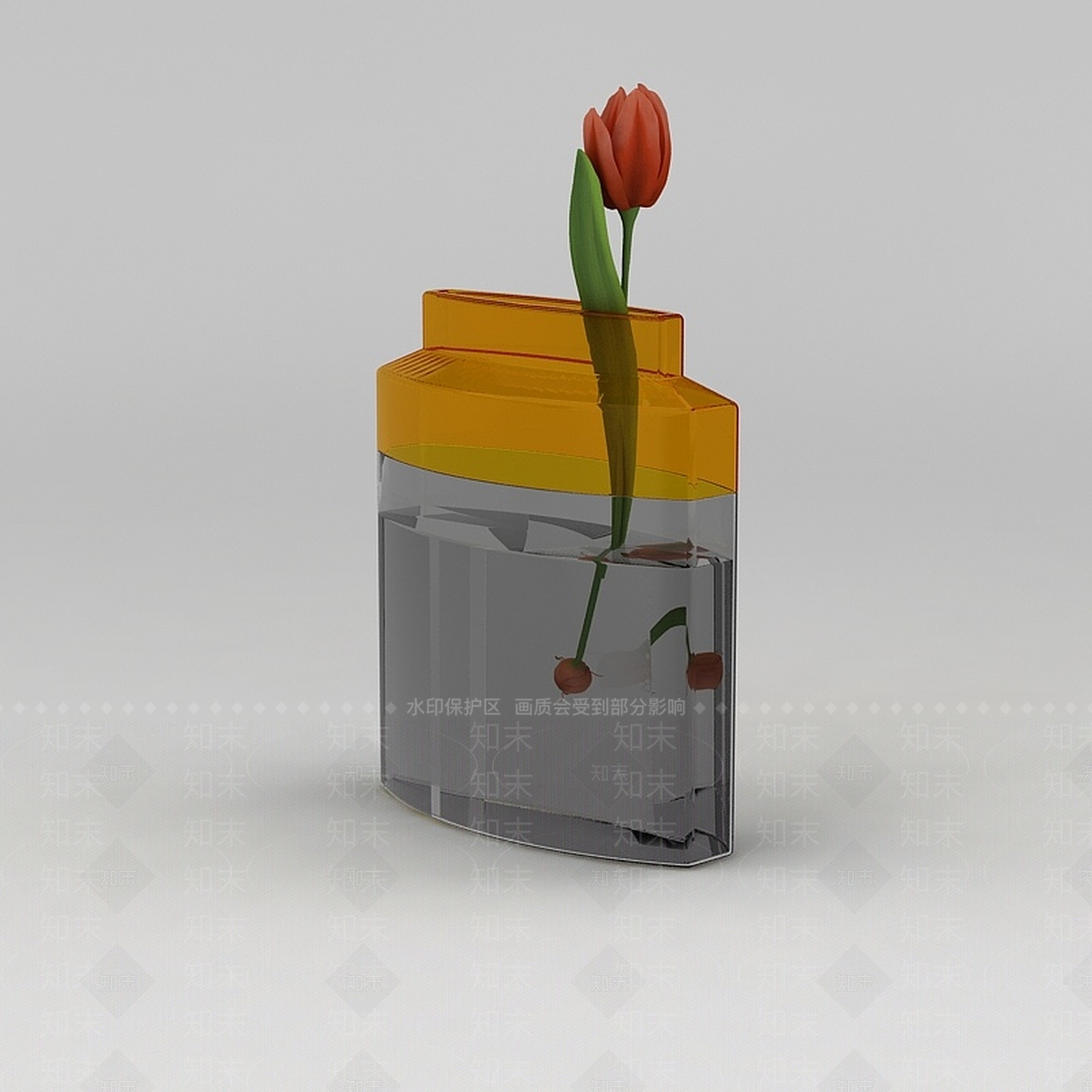现代郁金香鲜花摆件3D模型下载【ID:1200171194】