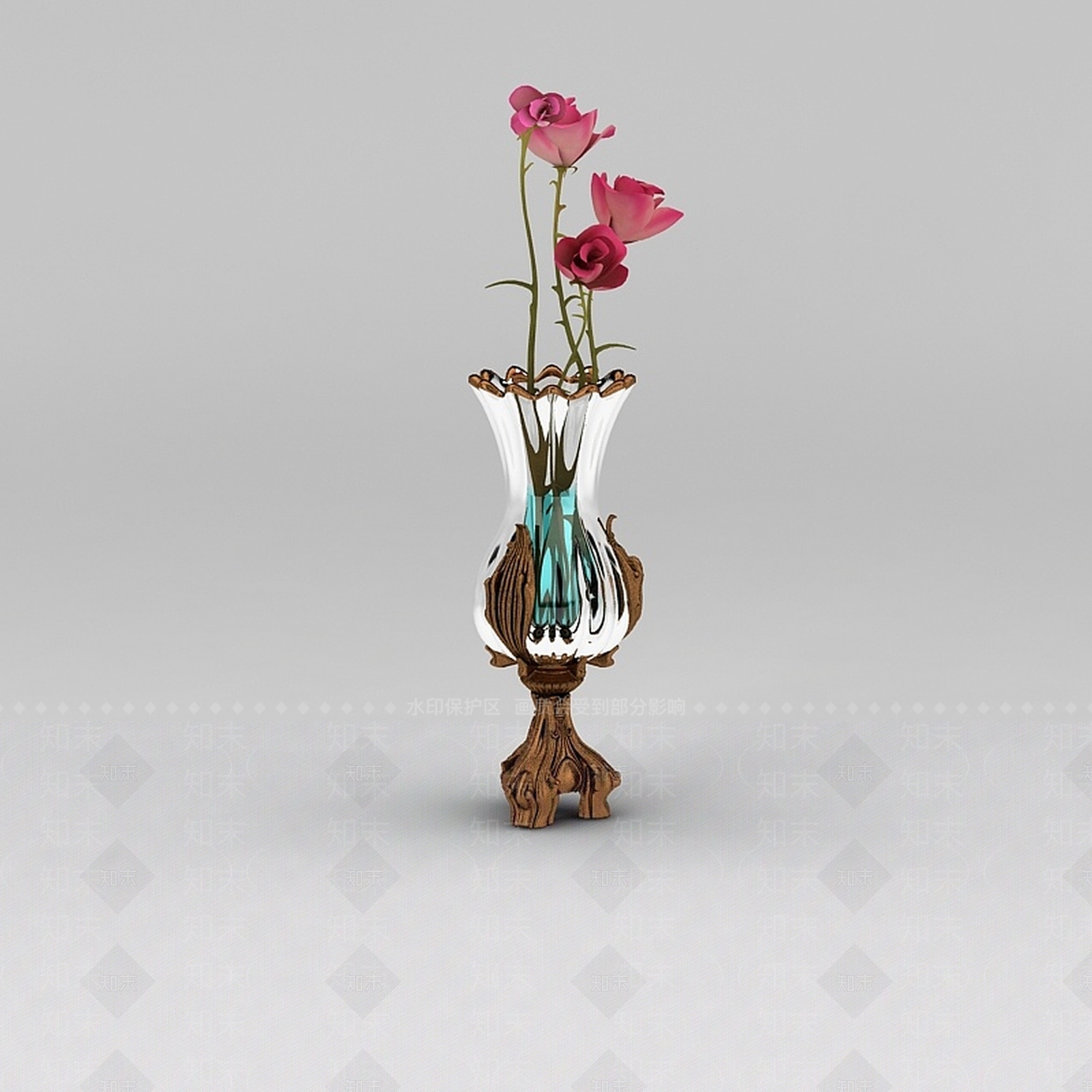 现代精品欧式花瓶插花摆件3D模型下载【ID:1200171261】